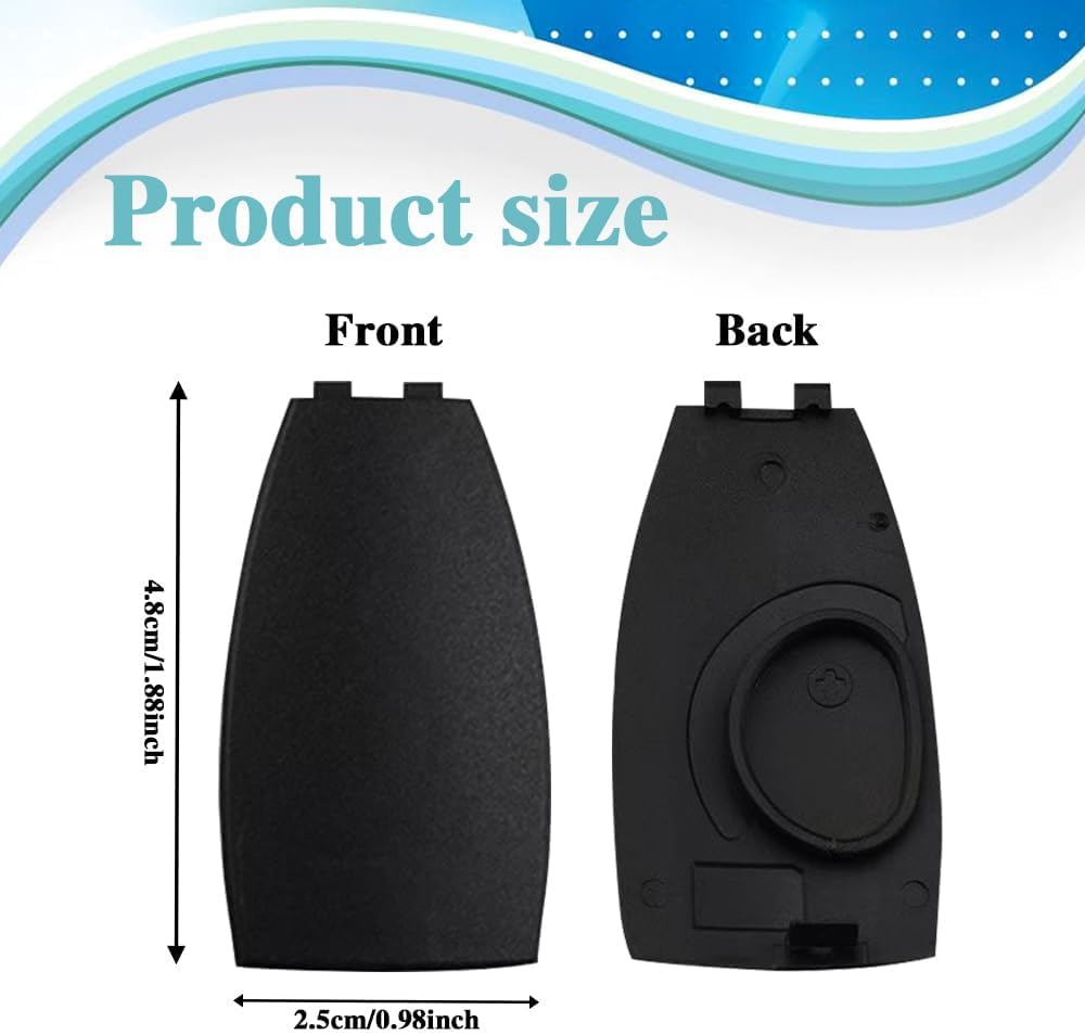 Car Key Rear Cover Replacement, Key Fob Cover, Car Accessories Key Shell Case Compatible with Mercedes Benz B/C/E-Class W204 3 Buttons