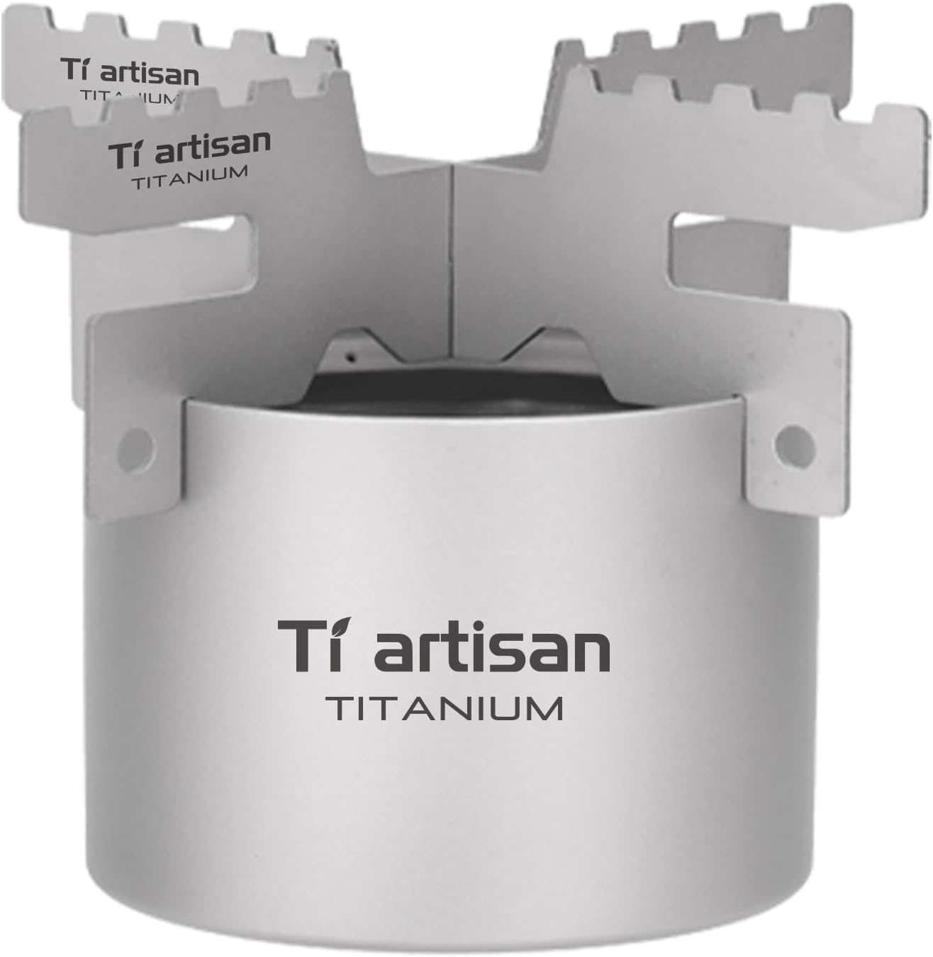 Ti Artisan Titanium Alcohol Stove with Cross Stand Portable Lightweight Stove for Outdoor Camping Hiking