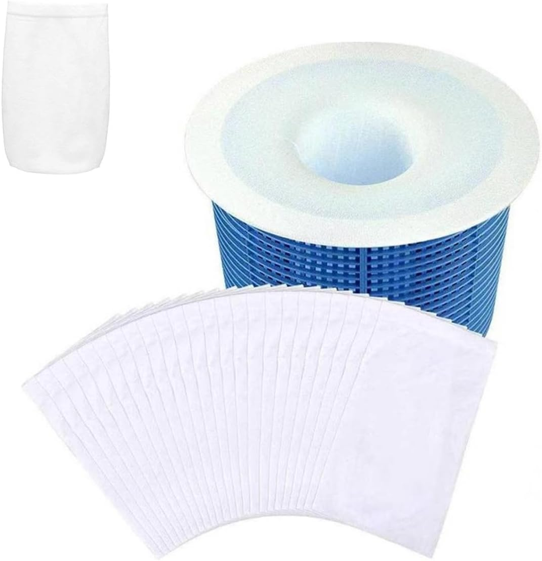 20 Packs of Pool Filter Socks, Pool Litter Cover, Pool Skimmer Socks, Filter Sock Net for Skimmer Baskets Dust and Stain Cover to Clean Pool Debris and Leaves image number 3
