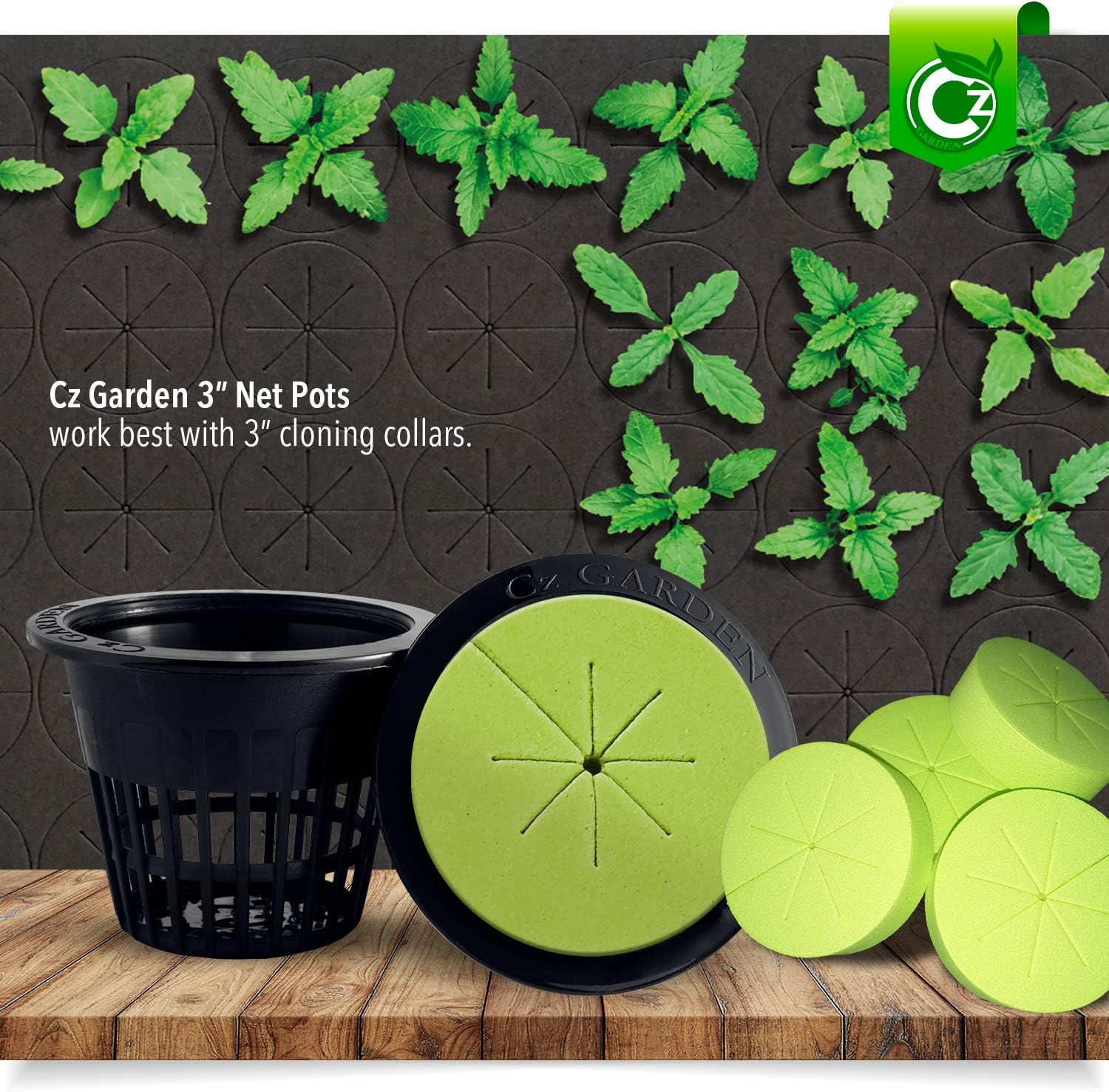 25 Pack - 3 Inch Net Pots Cz All Star round Heavy Duty Cups Wide Lip Design - Orchids ? Hydroponics Kratky Wide Mouth Mason Jars Slotted Mesh image number 1