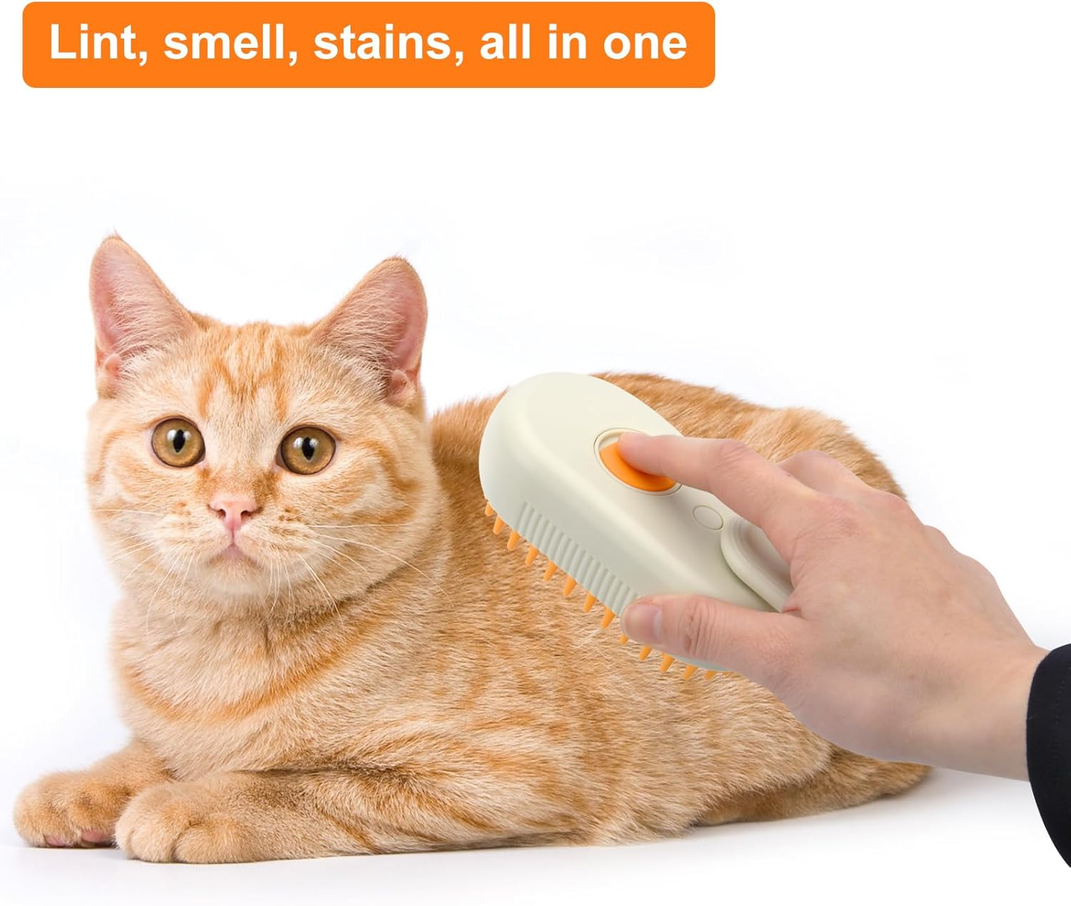 Cat Brush with Steam, Steamy Pet Brush, Dog Cat Brush with Water Steam Brush for Cats, Dogs, Pet Spray, Massage Comb, Cat Comb with Steam, Pet Comb, Fur Brush, Cat Hair Brush image number 6