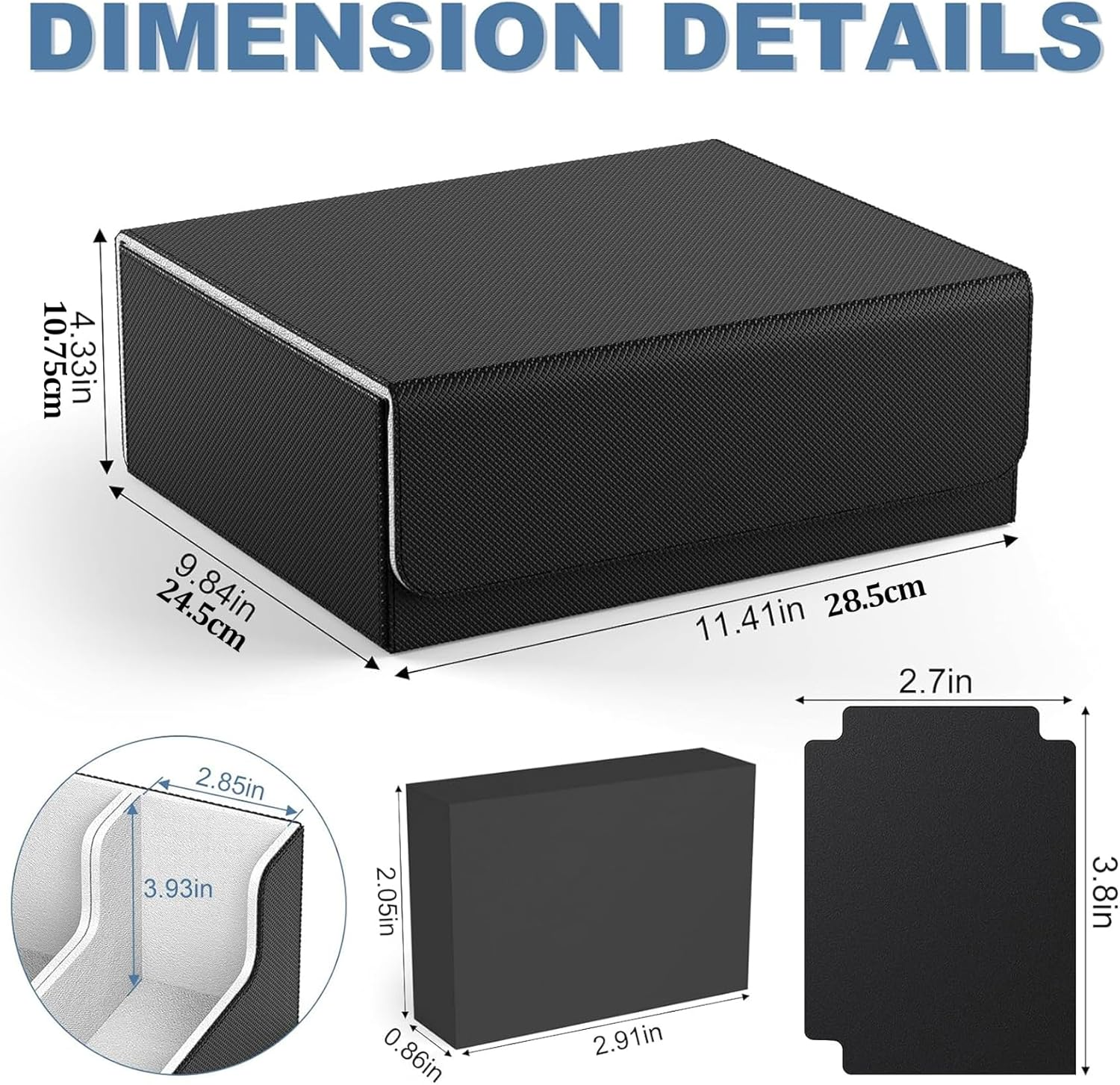 Card Deck Case for Trading Cards 1800+, Leather Magnetic Closure Trading Storage Box Protectors for Yugioh, MTG, TCG, Sport Card, Magic Game Cards, 29 * 25 * 11Cm image number 1