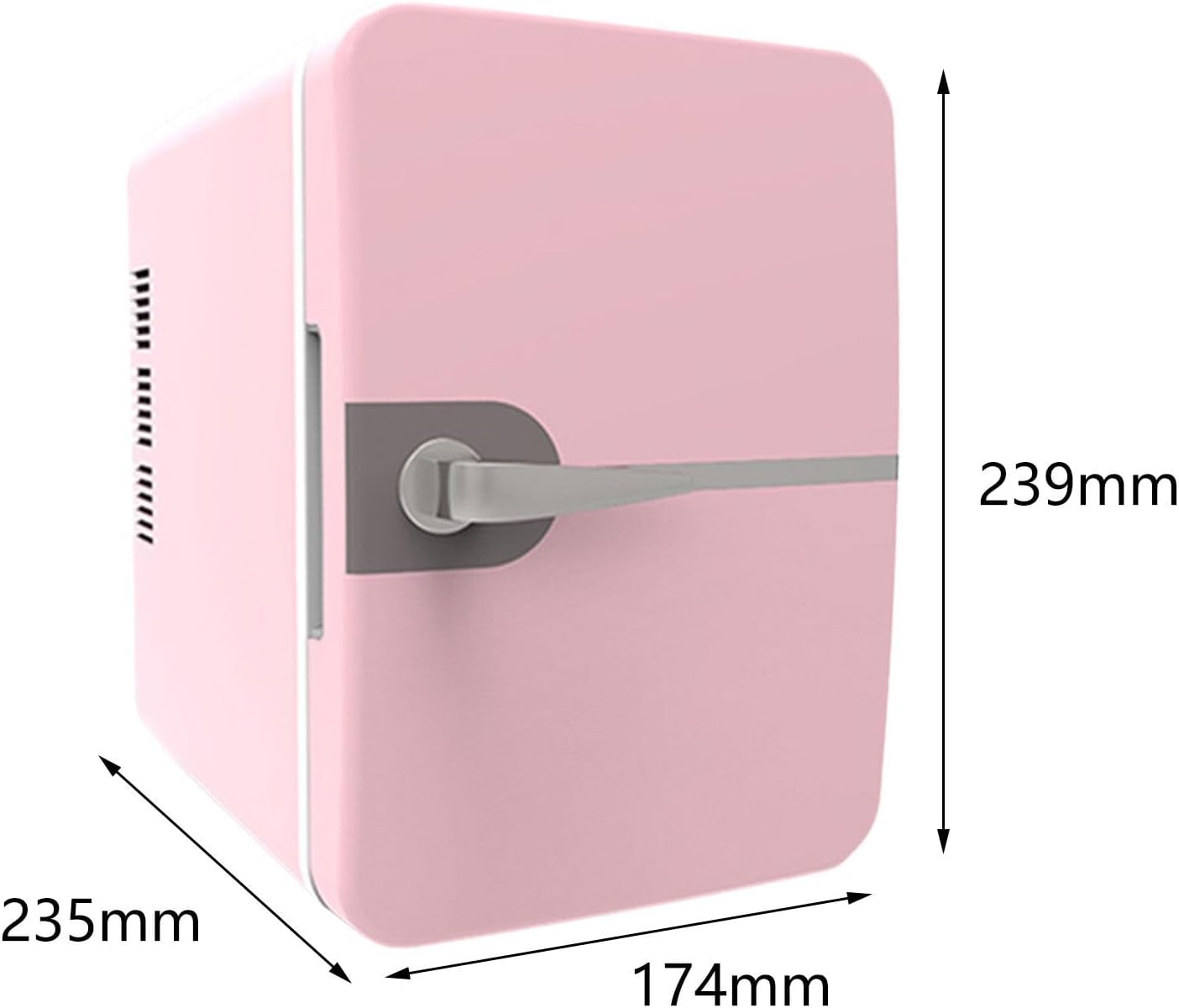 AFXGUSD 6L Mini Fridge Freestanding Beverage Refrigerator Cooler Adjustable Temperature USB Plug for Livingroom Dorm Bedroom Desktop, Pink