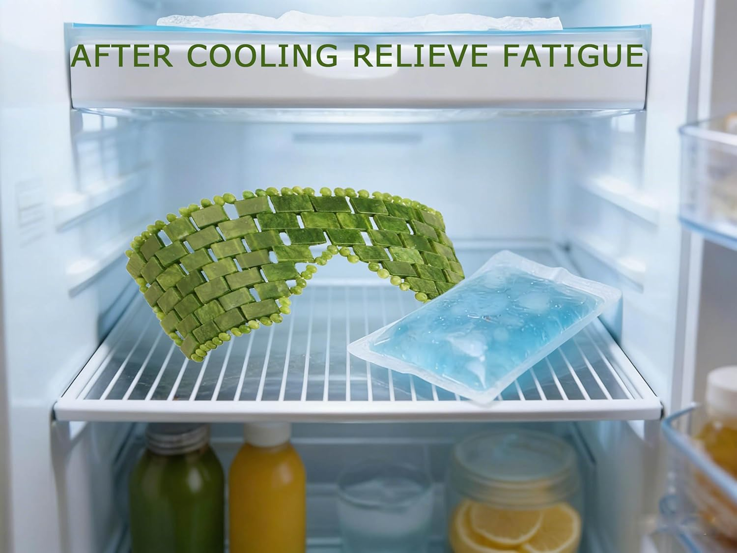 Jade Eye Mask- Natural Green Jade Mask for Relive Eliminate Puffiness (Dark Green) image number 2