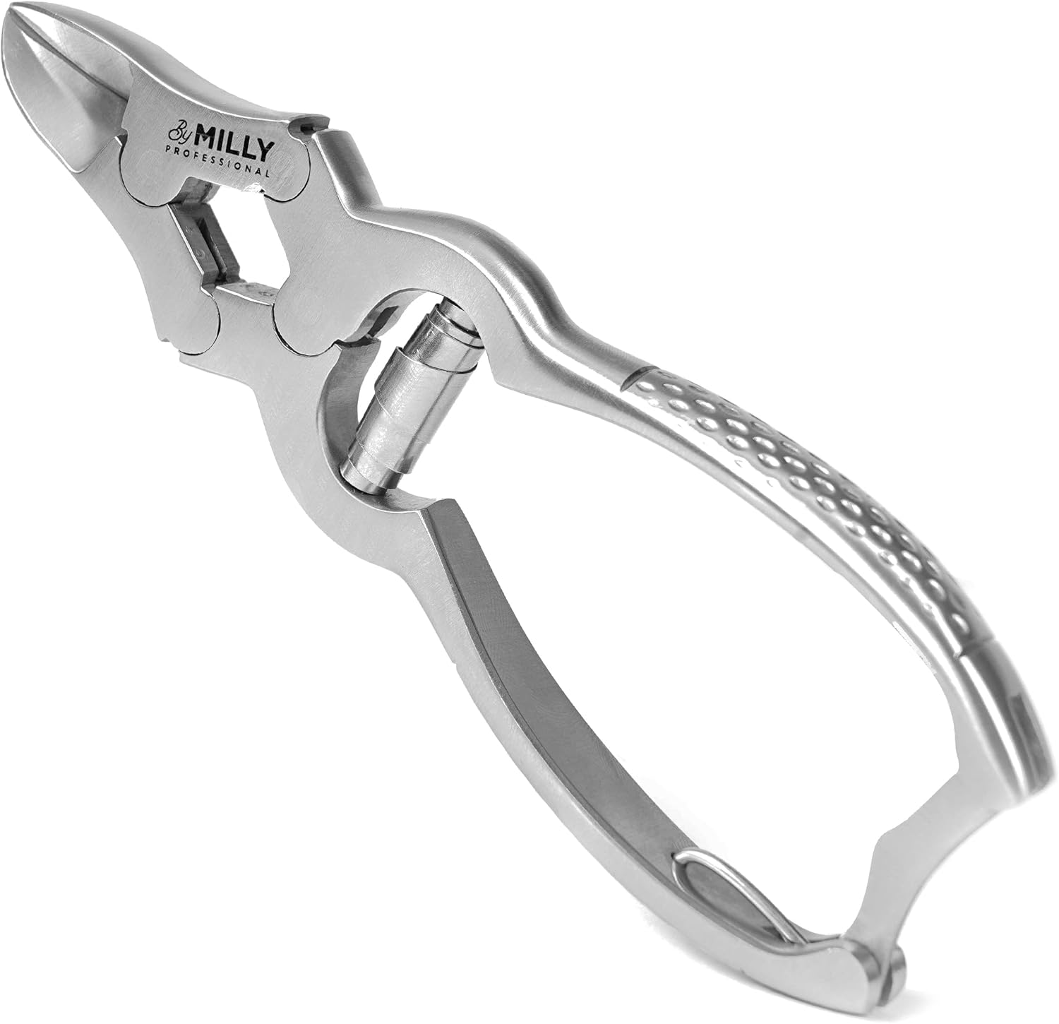 By MILLY High Carbon Steel Professional Nail Clippers for Seniors & Podiatrist Toenail Clippers | Hammer Forged to Trim Thick or Hard Toenails | Heavy Duty Toenail Clippers for Thick Toenails (Silver) image number 1