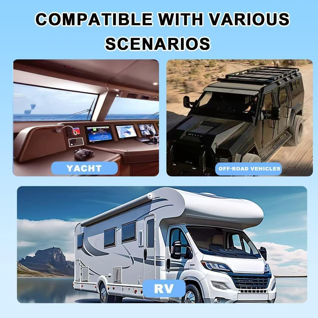 Starlink Mini Roof Rack Mount-Universal Quick-Release Starlink Mini Holder for All-Terrain Vehicles,Rvs,Boats,Suvs& Off-Road Adventures | Easy Install (Black)