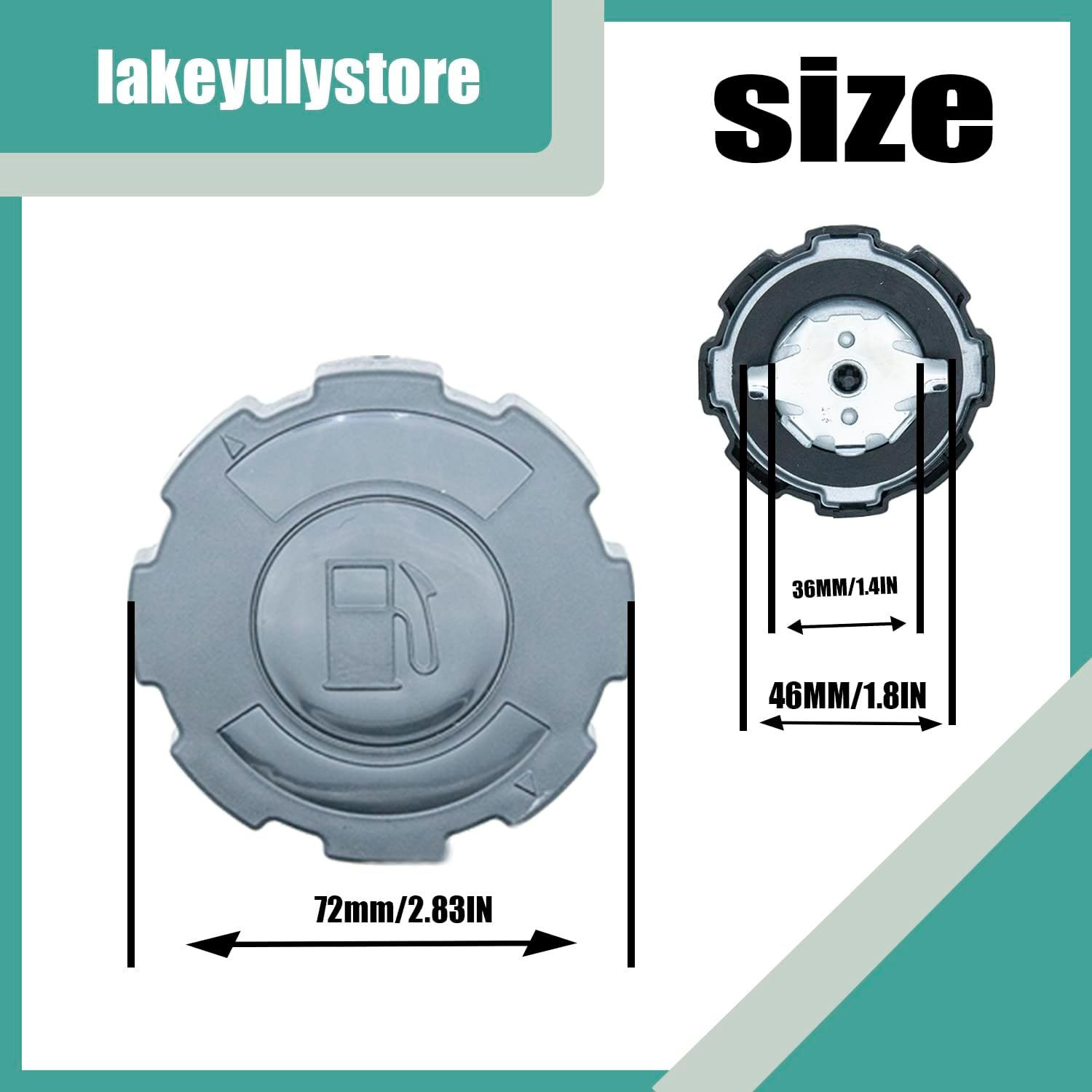 17620-ZH7-013 17620-ZH7-023 Fuel Gas Cap Replaces Honda GX110 GX120 GX140 GX160 GX200 GX240 GX270 GX340 GX390 image number 3