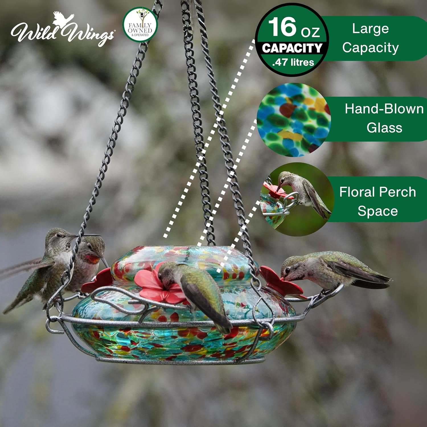 Nature'S Way Brid Products WWGHF1 Top Fill Hummingbird Feeder image number 3