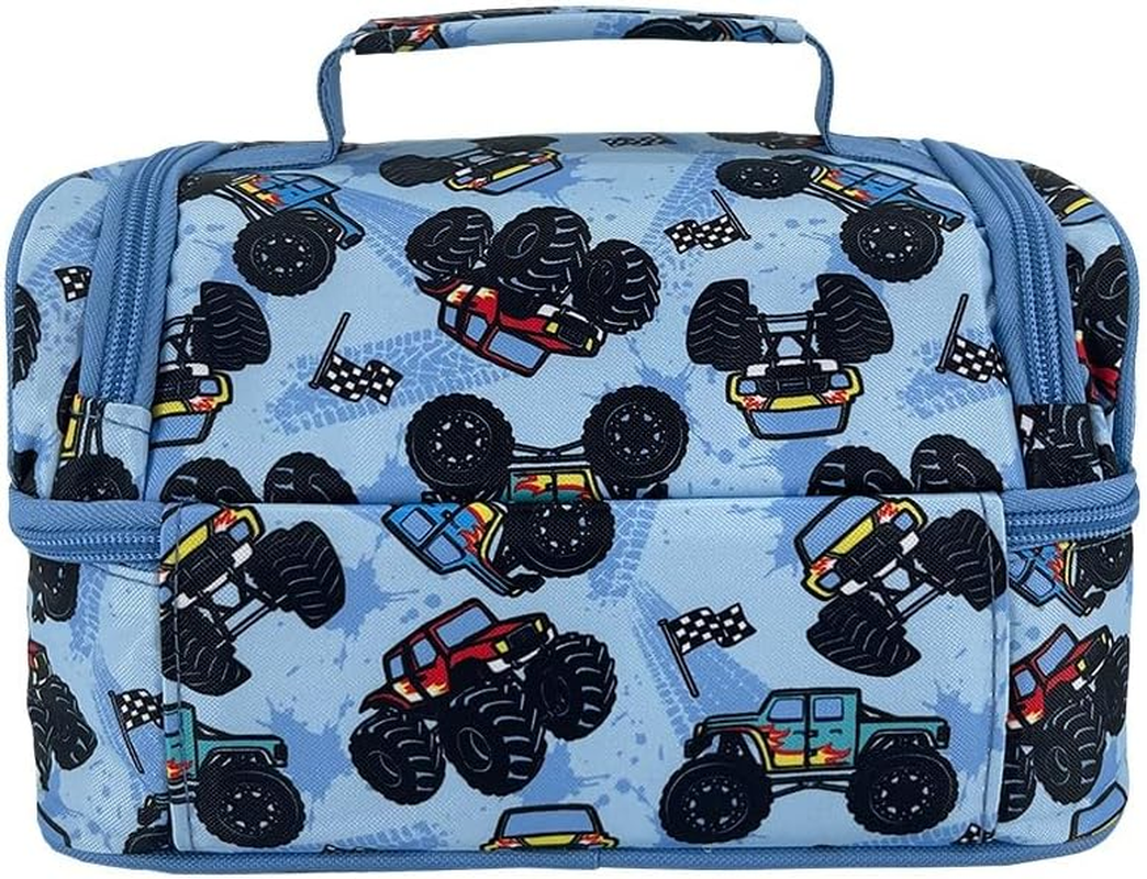 Sachi 'Style 235' Insulated Double Decker Lunch Bag - Monster Trucks image number 1