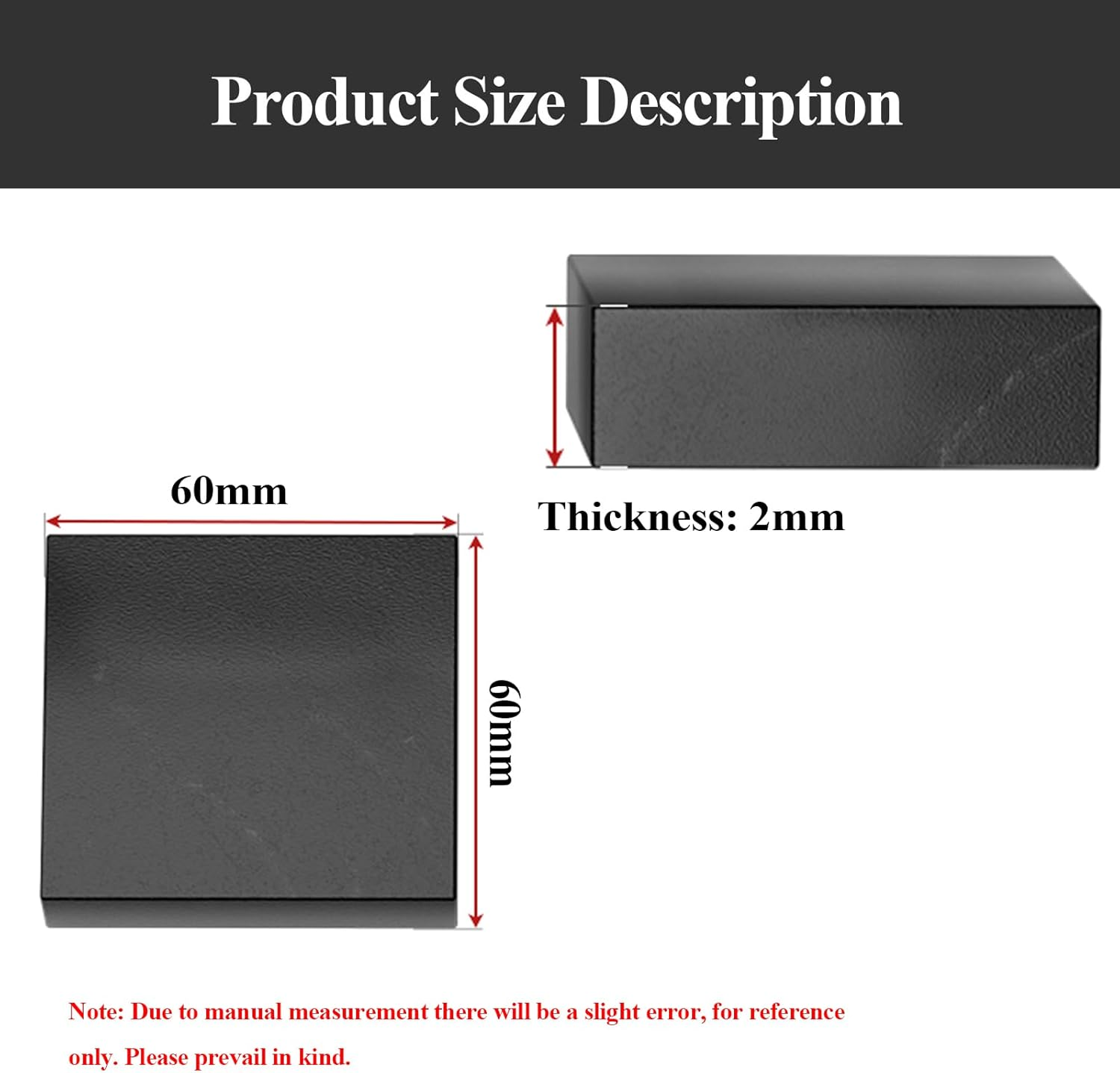 8 Pcs Rubber Blocks 60&times;60&times;2Mm-60&times;60&times;8Mm, Industrial Rubber Pads Suitable for Buildings and Homes,60&times;60&times;2Mm image number 1