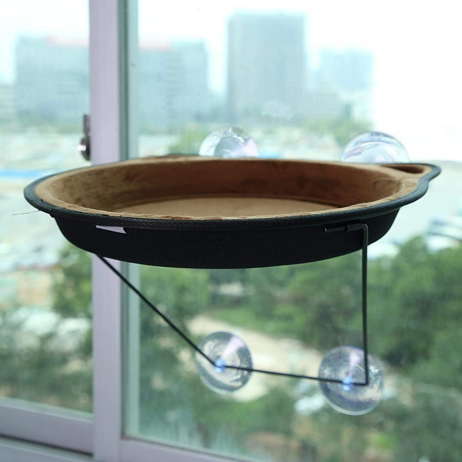 Naroote Wosune Pet Hanging Nestw, Bed Window Suction Cup Hanging Nest Suction Cup Window Sill Hammock for Cat Bed for Window Cat Bed for Pet Bed for Cat Hammock (Brown) image number 2