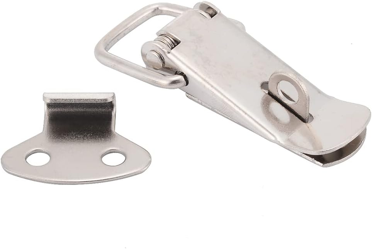 4 Sets Spring Loaded Toggle Latches with Lock Stainless Steel Catch Clamp Clips Spring Lock Hasp Catch for Case Box, Toolbox, Drawer, 55Mm/2.16" image number 5