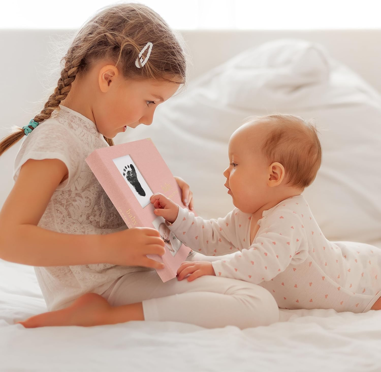 Keepsake Baby Memory Book for Boys and Girls &ndash; Timeless First 5 Year Baby Book with Photoslots &ndash; Cute Journal Scrapbook or Photo Album - Record a Milestone for Every Event from Birth to Age 5 - Pink image number 6