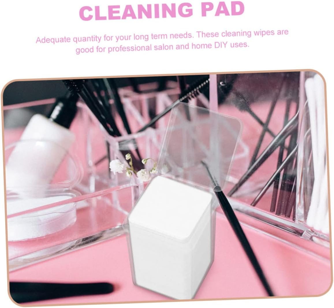 Minkissy 800Pcs Salon Glue Bottle Cleaning Wipes Makeup Lash Extension Remover Pads image number 1