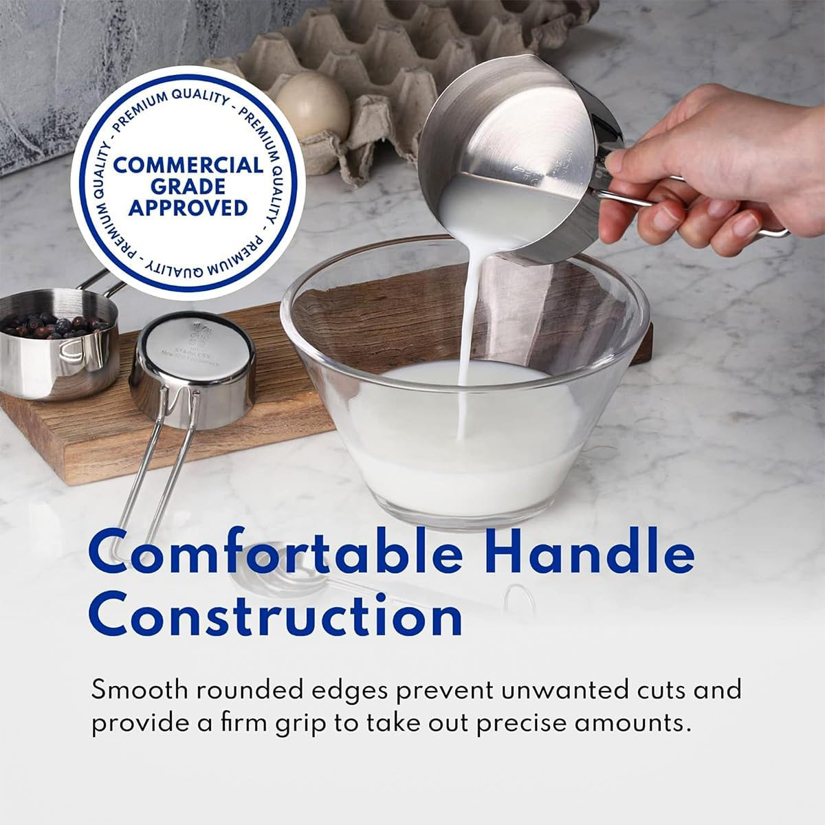 9 Piece Stainless Steel Measuring Cups, Measuring Spoons Set