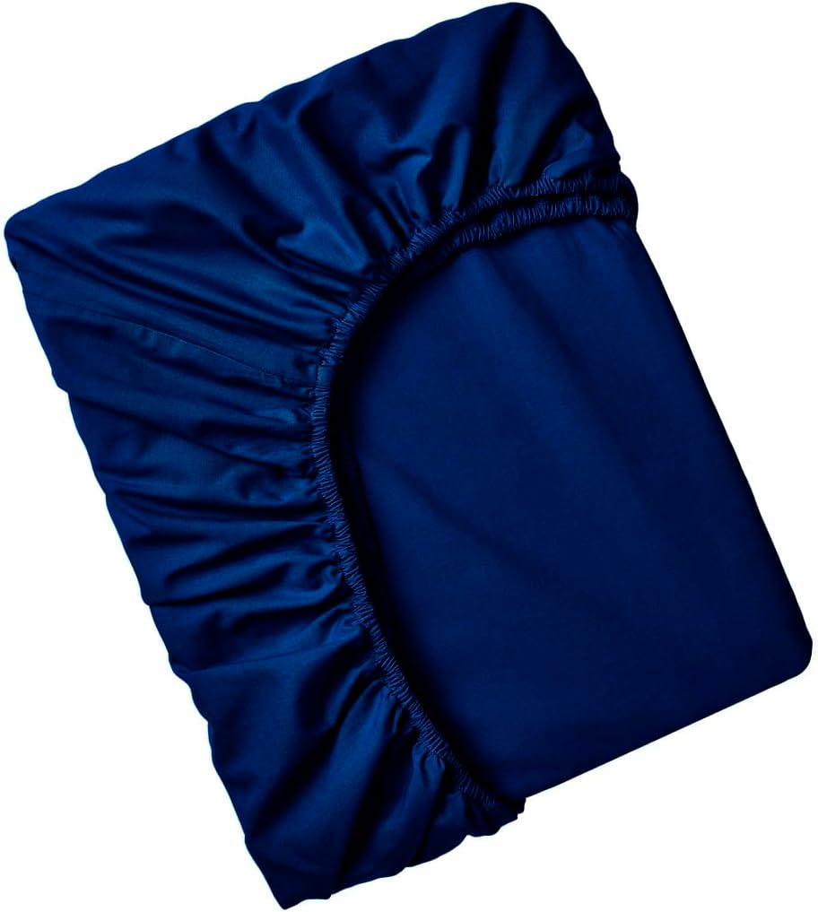 Flat Sheet - Pillowcase, Mattress Cover, Brushed Microfibre, Flat Sheet for Beds (90Cm, 105Cm, 135Cm, 150Cm and 180Cm) Bedding Set (Dark Blue, Bed 105 X 200 Cm, Fitted Sheet) image number 4
