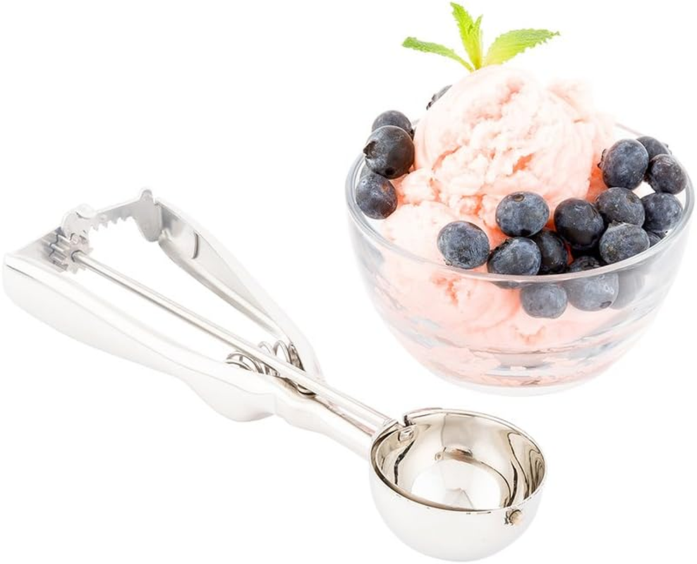 Restaurantware #100 (0.33 Oz) Ice Cream Scoop, Cookie Scoop, Portion Control Scoop - Squeeze Handle for Food Release - Stainless Steel - Met Lux - 1Ct Box image number 3