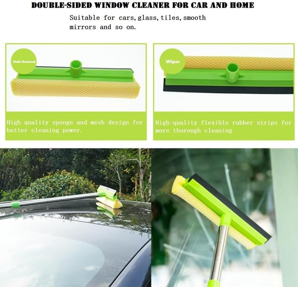 8-Piece Set 157.5 Cm Car Wash Brush,Cleaning Kits with Long Handle Foldable Wash Brush Windshield Window Squeegee Washing Supply Set for All Car,No Shedding of Hair,No Hanging of Threads image number 1