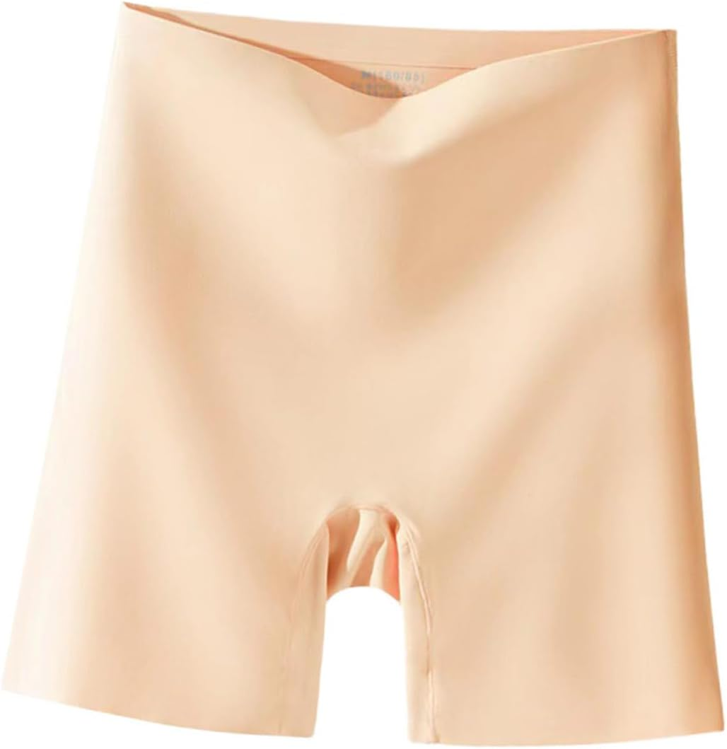 Healvian High Waist Maternity Underwear Women Panties Breathable Ice Silk Seamless Anti-Exposure Safety Shorts Tummy Control for Pregnancy and Postpartum Khaki image number 4