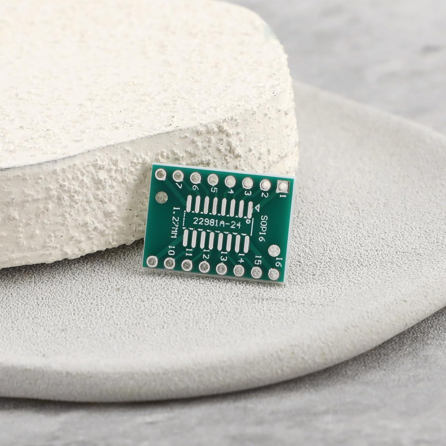 VGOL 10X SOP16 TSSOP16 to DIP-16 PCB Pinboard 21X16Mm for Modding and Upgrading SMD Components to a DIP Footprint image number 2