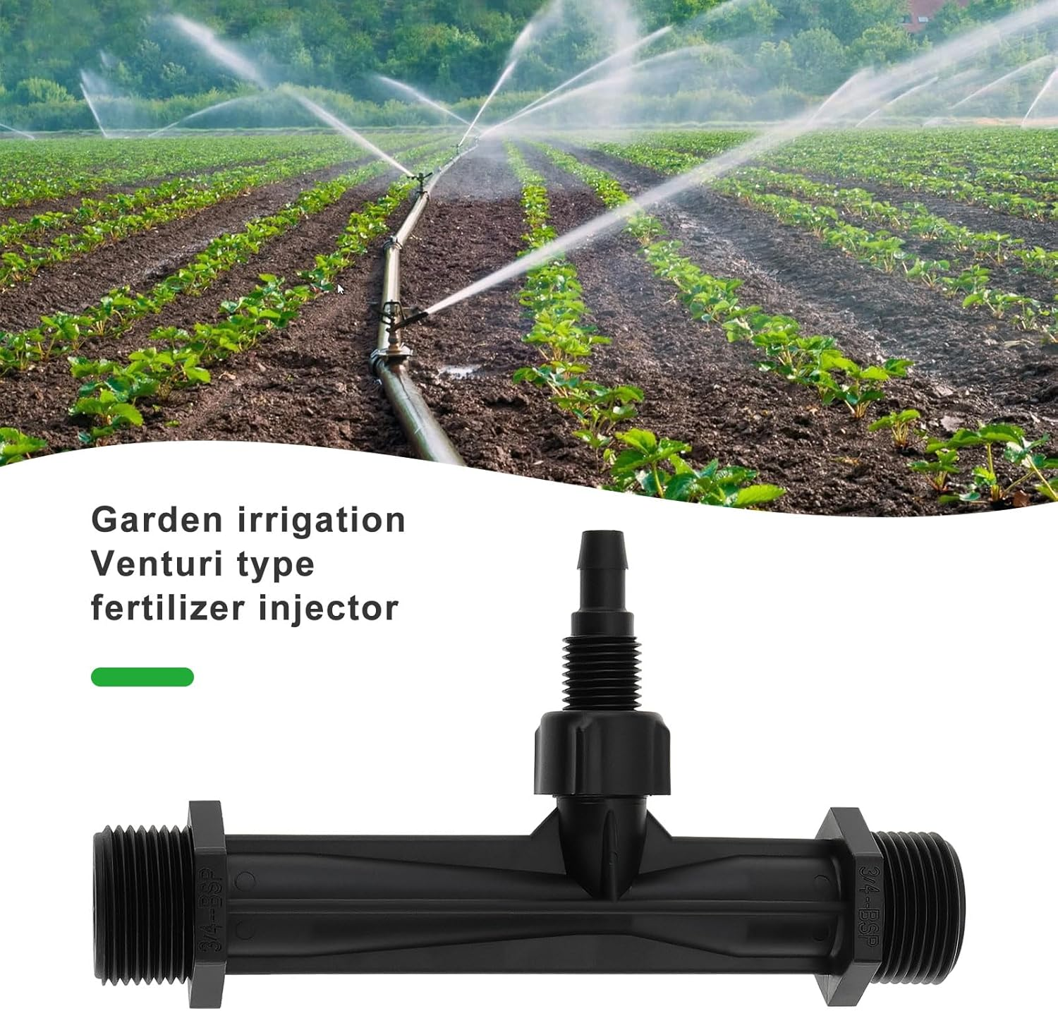 LT Easiyl 2X 3/4BSP Venturi Injector Fertilizer Injector Tube for Irrigation System Chemical Injection