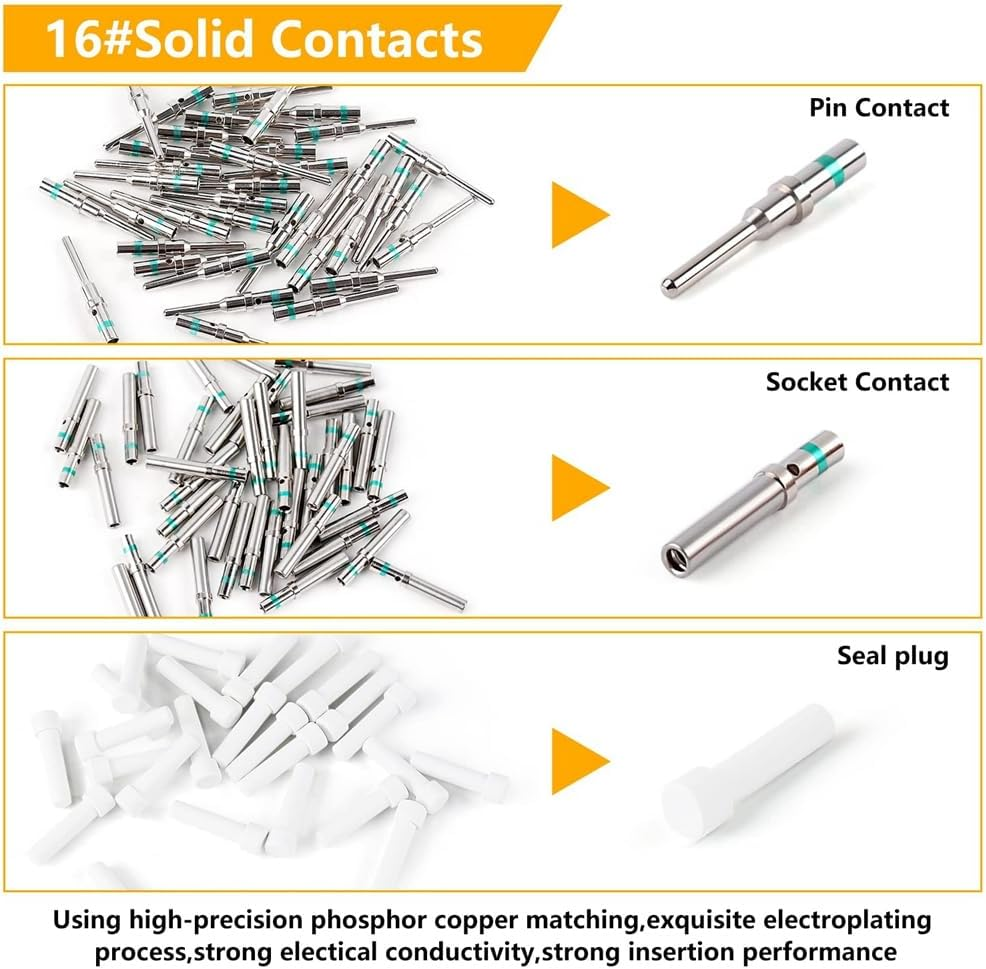338Pcs Dt Deutsch Connector Kit - 2 3 4 6 8 12 Pin Connectors Crimping Tool Removal Tool image number 2