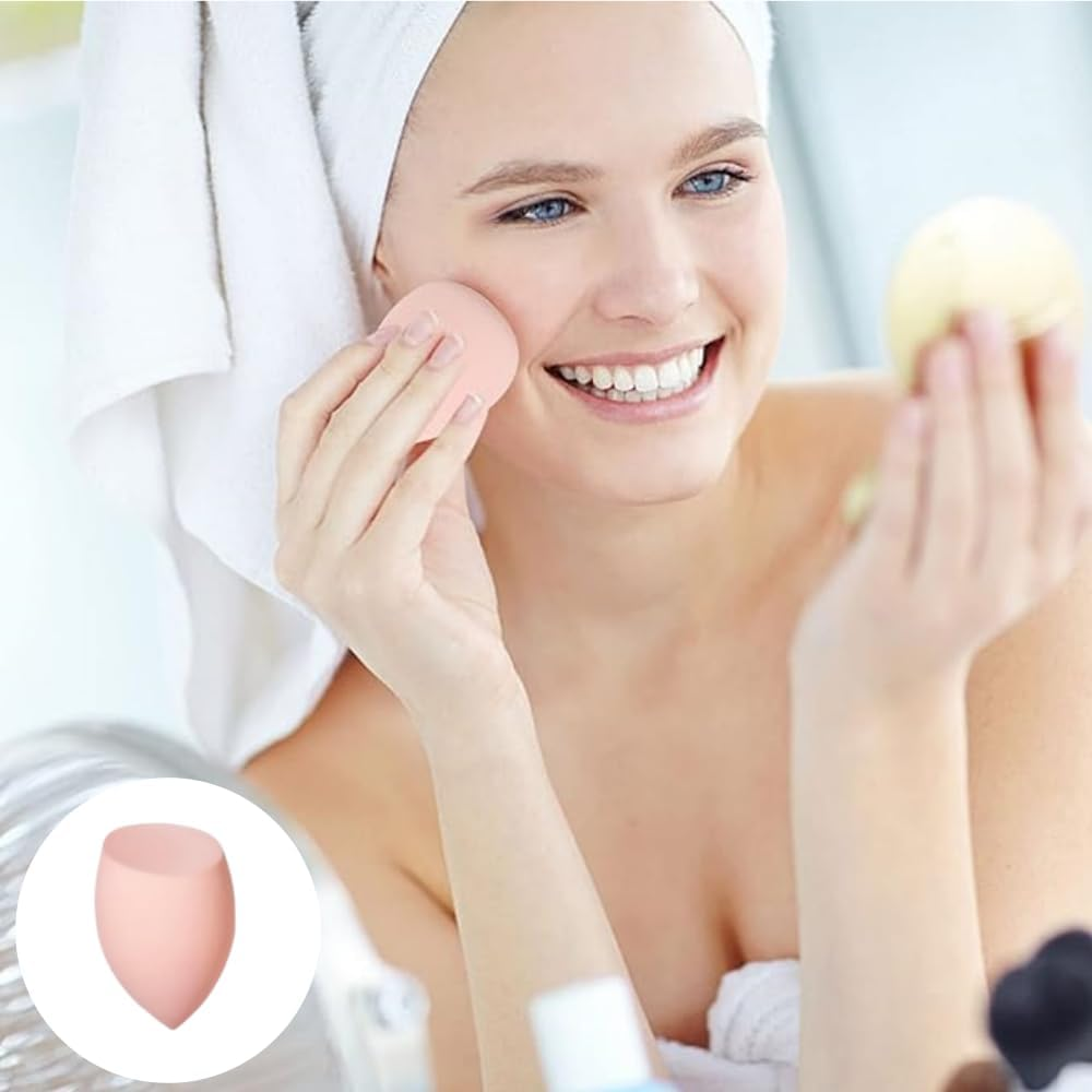 FACAING 8 Pcs Makeup Sponge Set 3 Shapes Beauty Blender Kit for Liquid Foundation Powder Cream and Sunscreen Latex-Free Cosmetic Applicators with Ergonomic Design