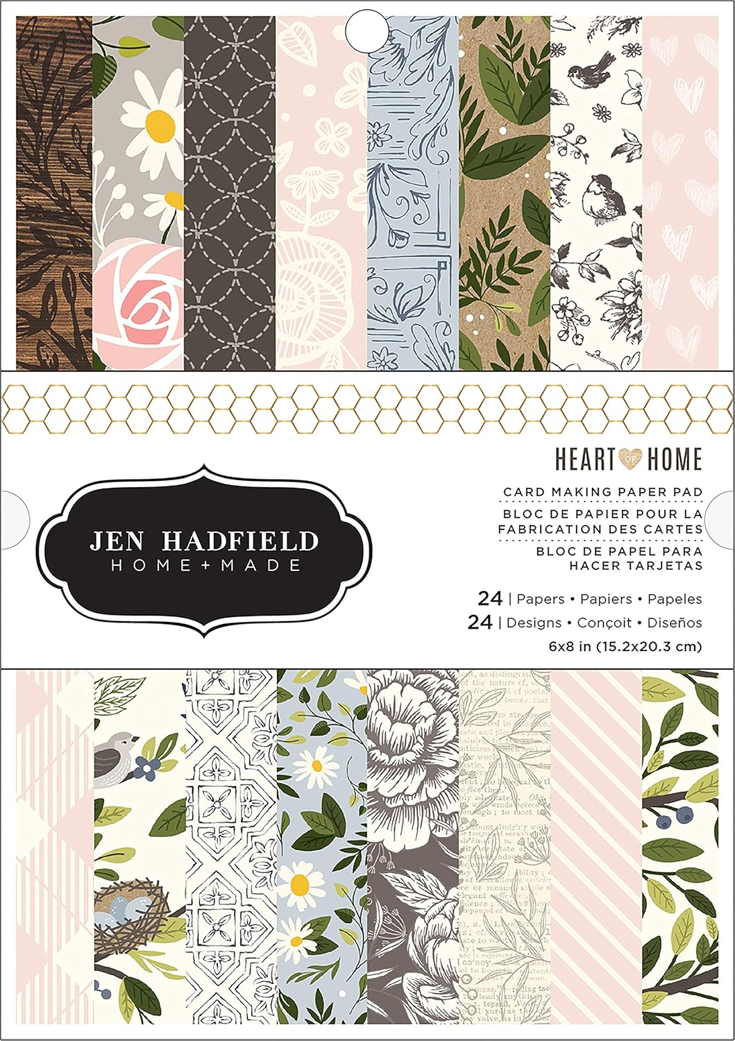 American Crafts 349650 Heart of Home Paper Pad, Multi