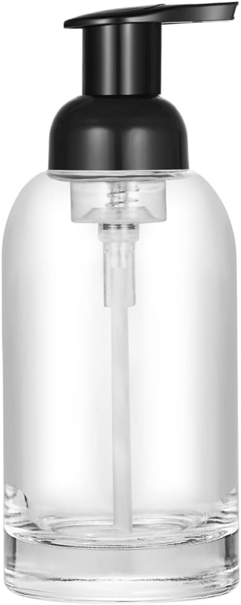 375Ml Mousse Bubble Bottle Hand Sanitizer Bottle Press Type Foam Bottle Glass Sub Bottle (Black)