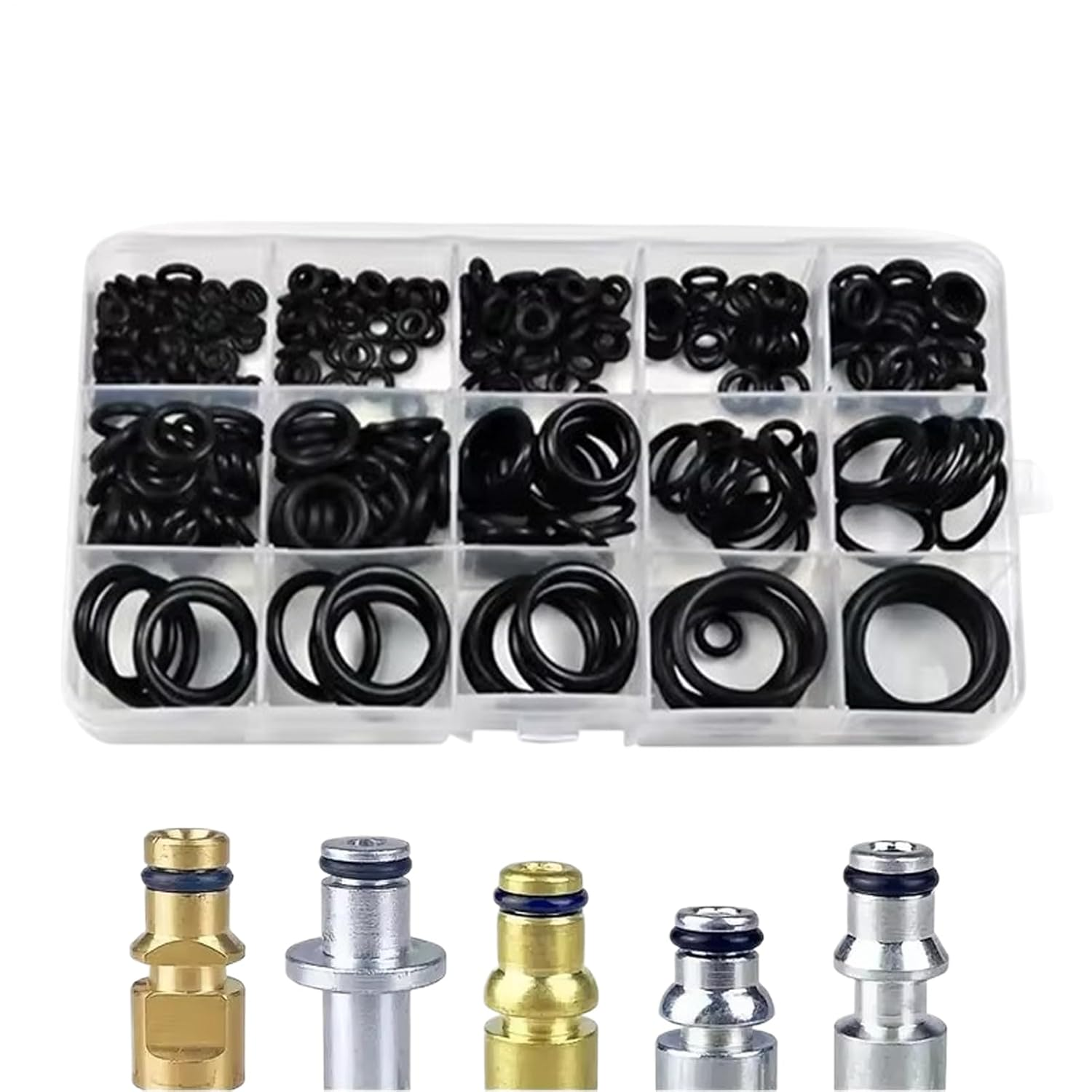 Lisutupode Rubber O Rings Assortment Kit, Rubber Combination Washer Sealing Assort, Precise O Rings Automotive Repair Tool for Water Pipe Automobile Parts Home Industrial image number 5