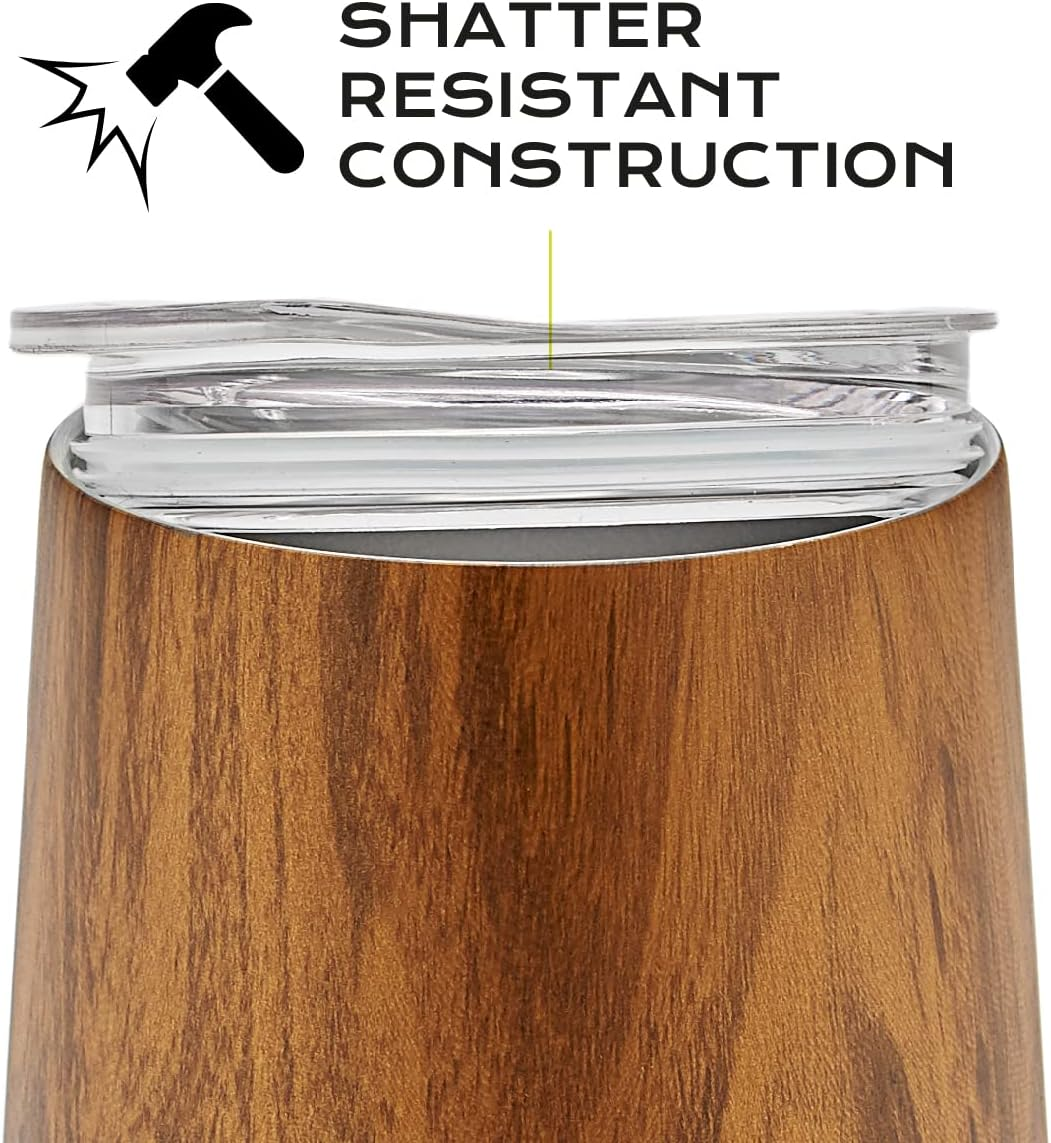 BALIBETOV Modern Mate Cup and Bombilla Set (Yerba Mate Cup) -Yerba Mate Set Includes Double Walled 18/8 Stainless Steel Mate Tea Cup, Two Bombilla Mate (Straw) and a Cleaning Brush (12 Oz, Wood) - Metallic image number 5