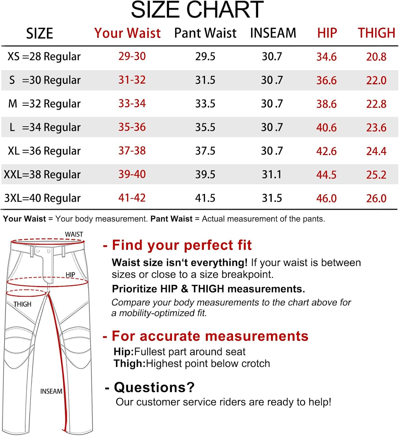 Ctbqitom Motorcycle Pants for Men Motocross Riding Pants Motorbike Riding Denim Jeans with Knee and Hip CE Armor Pads image number 2