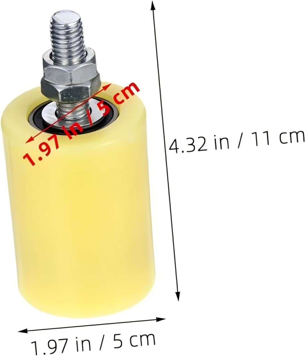 Slide Gate Guide Rollers Adjustable Sliding Gate Rollers Heavy Duty Sliding Gate Support Wheel Gate Roller Guide Yellow Nylon Gate Rollers 2Pcs image number 1