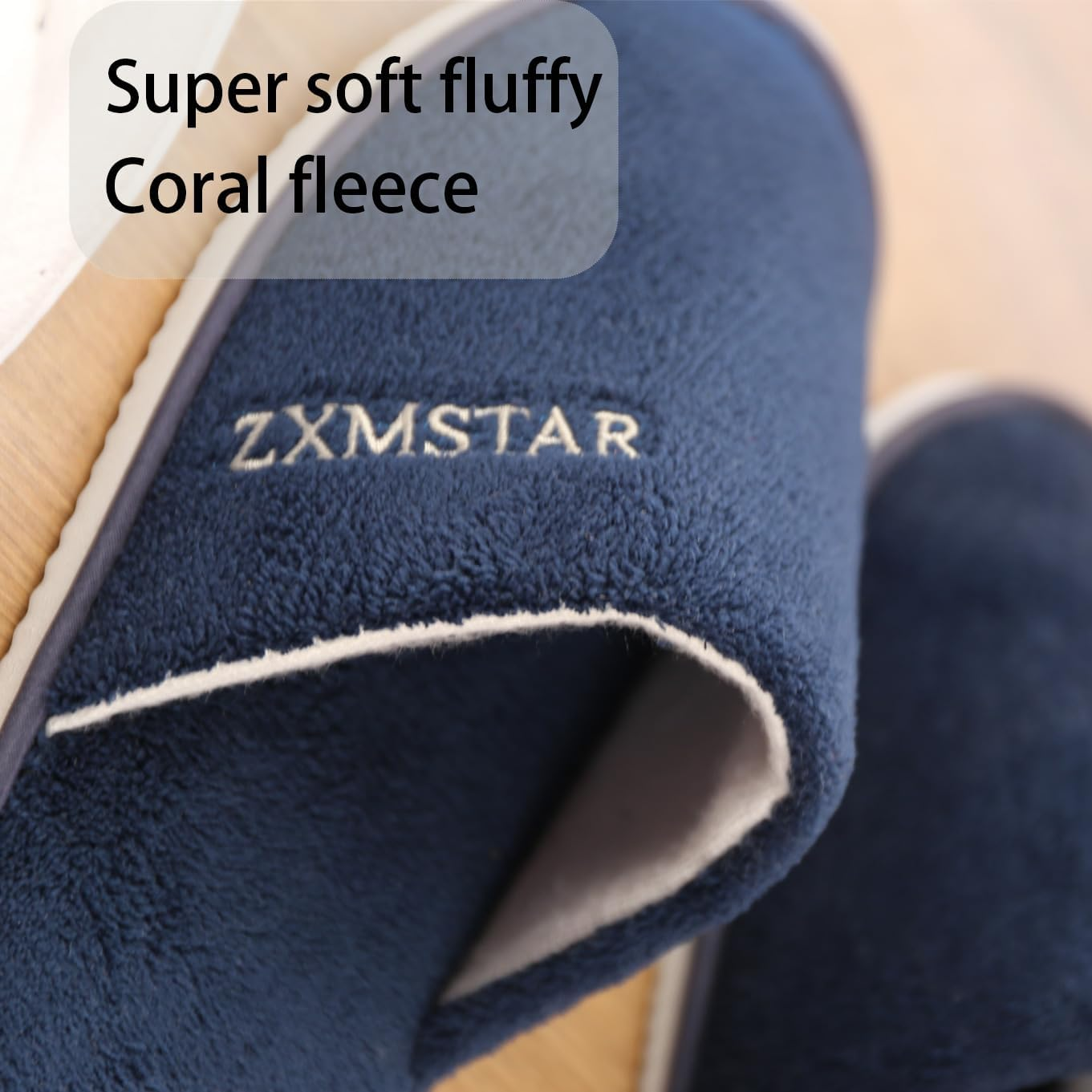 ZXMSTAR SPA Slippers, 8 Pairs Disposable Slippers for Guests, Soft Hotel Slippers Coral Fleece, Washable Reusable House Slippers Unisex, Bride Slippers for Wedding Party Bedroom Travel image number 6