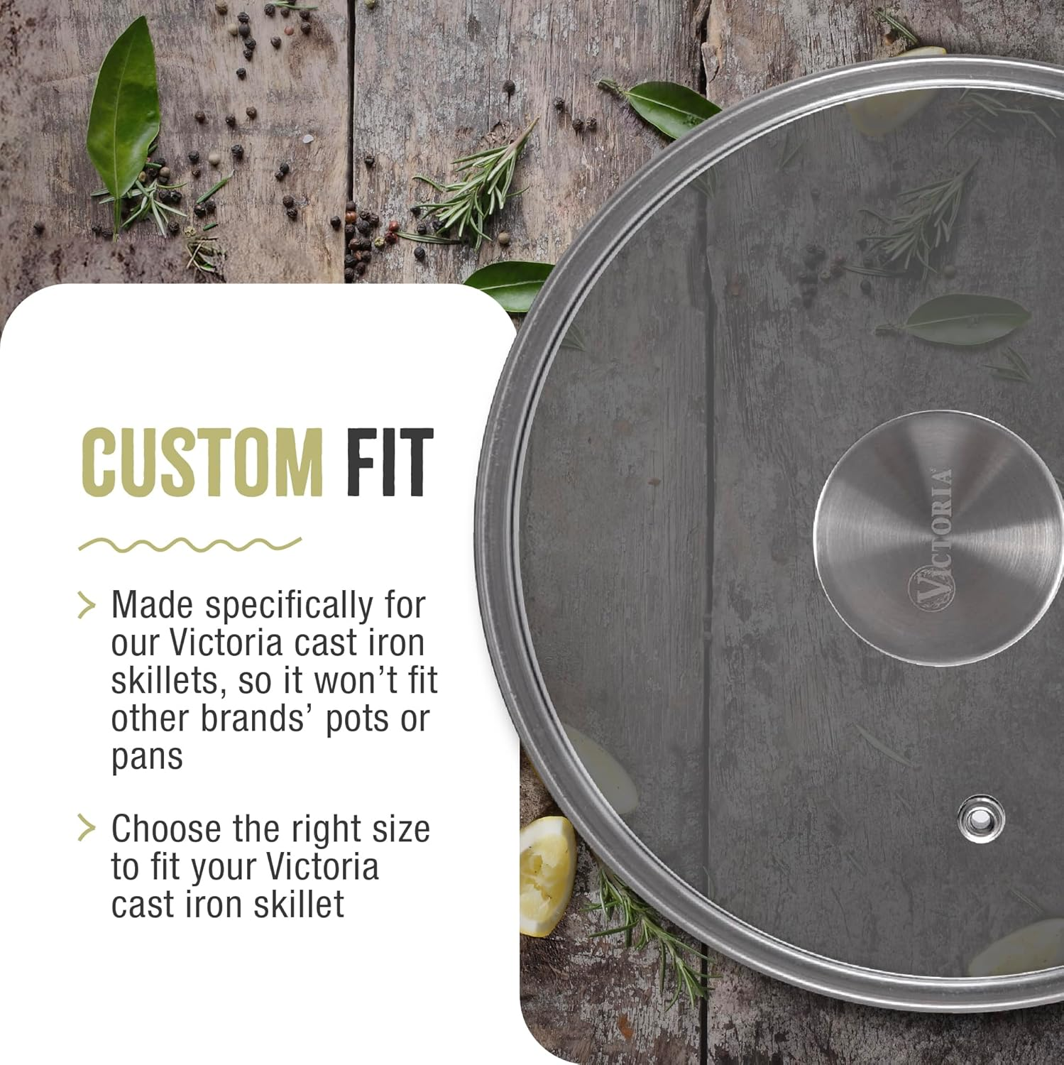 Victoria round 6.5-Inch Glass Lid for Cast Iron Skillet or Pan, Custom Made for Only Victoria Brand, Diameter 6-Inch image number 6