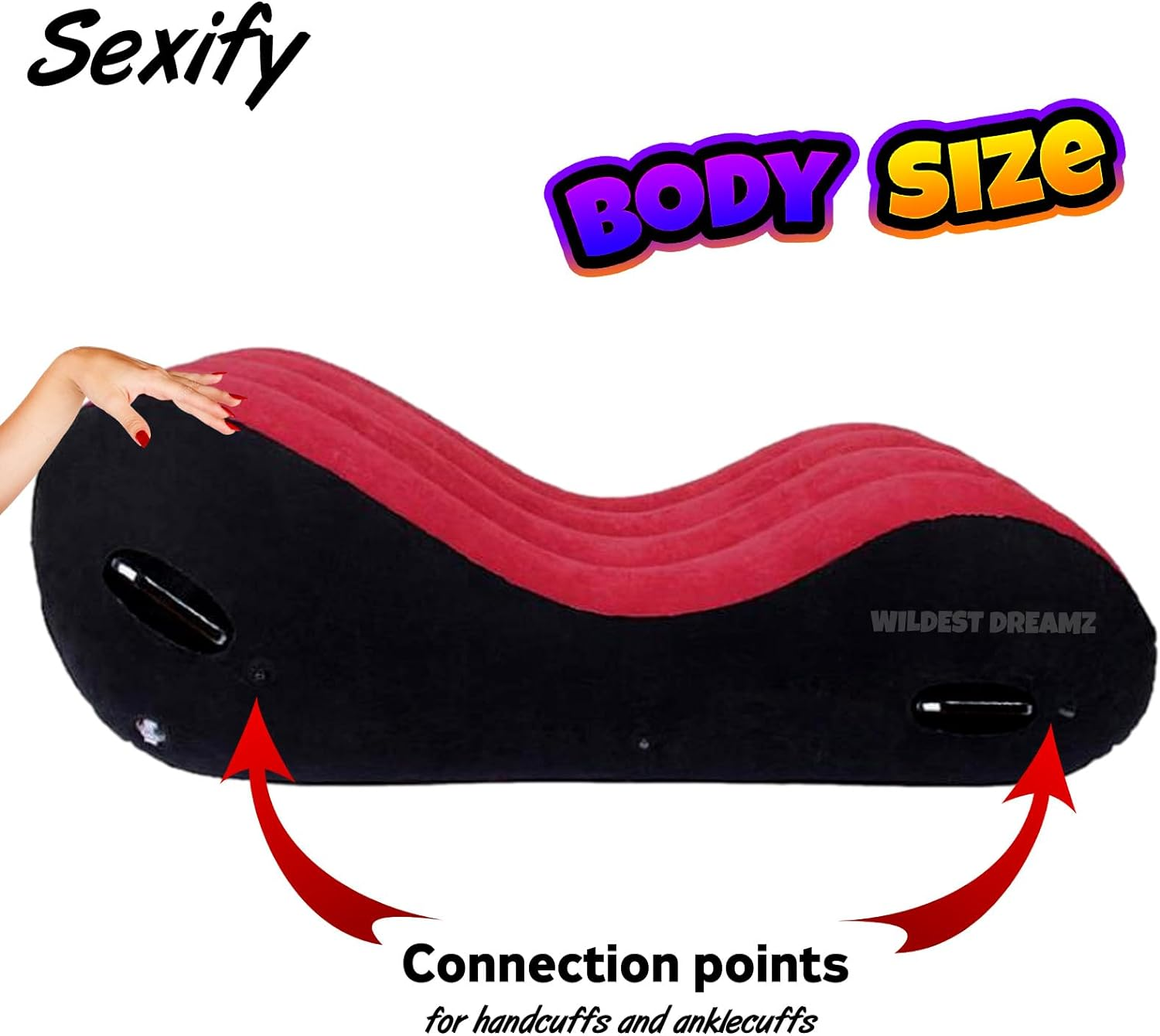 Inflatable Sex Sofa Position Pillow Sofa Bed Cushion for BDSM and Bondage Play, Sex Game Love Furniture for Couple Deeper Air Mattress Chair Position Support Adult Sex Toy image number 6