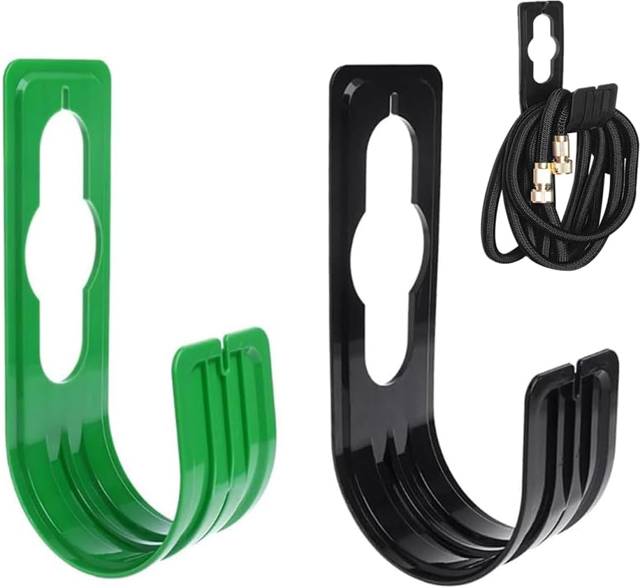 1 Pcs Garden Hose Hanger, Garden Hoses Hooks, Home Hooks, Carrier Yard Water Pipe Hanger, Gardening Supplies, for Hose Ree Irrigation Water Pipes Organizer Wall Mounted Extension Cords Storage - Green image number 5