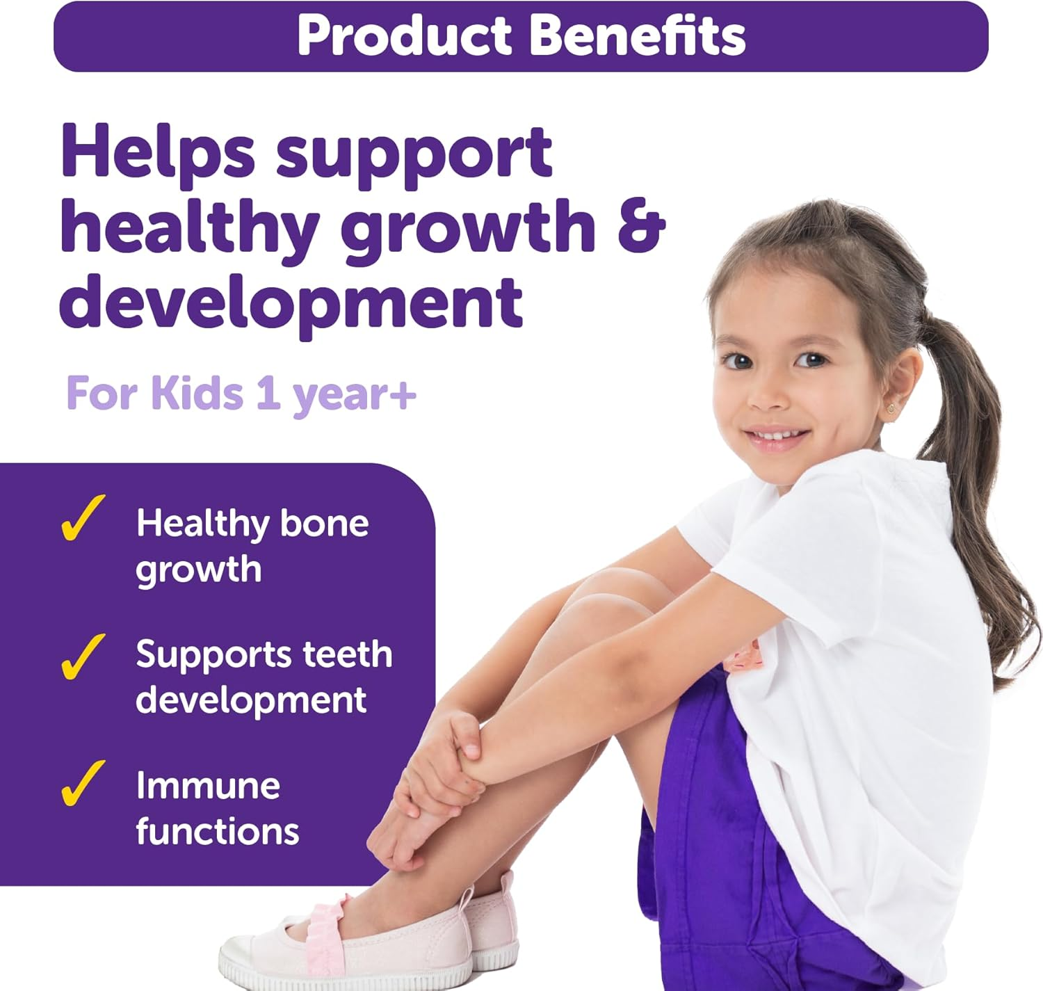 Ddrops Booster Kids Vitamin D3 Drops &ndash; Supports Bone Health, Muscle Function and Healthy Immune System Function &ndash; for Children 1 Year and Up. No Preservatives, No Sugar, Non-Gmo image number 1