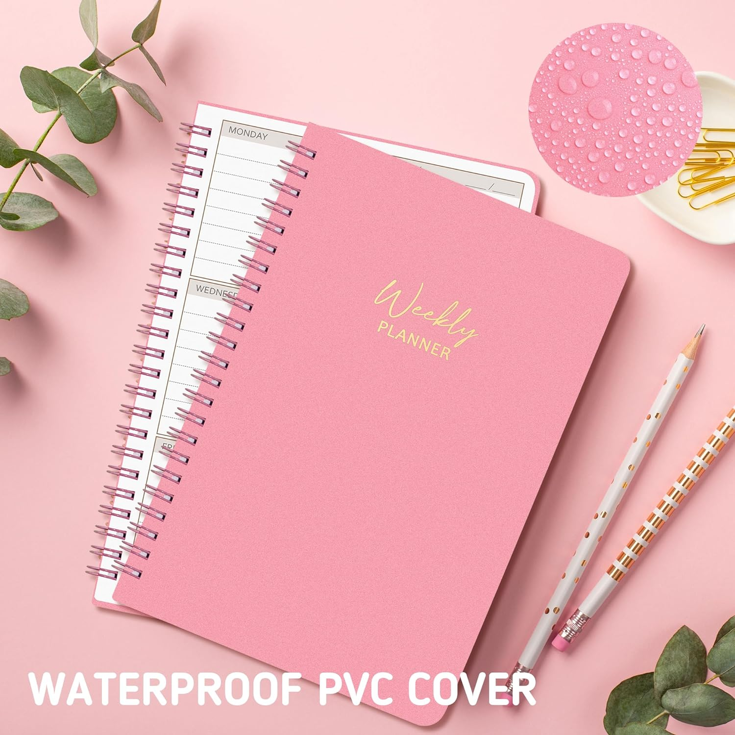 Weekly Planner Undated, Daily Planner, Habit Tracker Journal, Weekly Goals Schedule Planner with Spiral Binding, to Do List Notebook Calendars Organizers for Man & Women, 52 Weeks (14.8Cm X 21Cm) image number 1