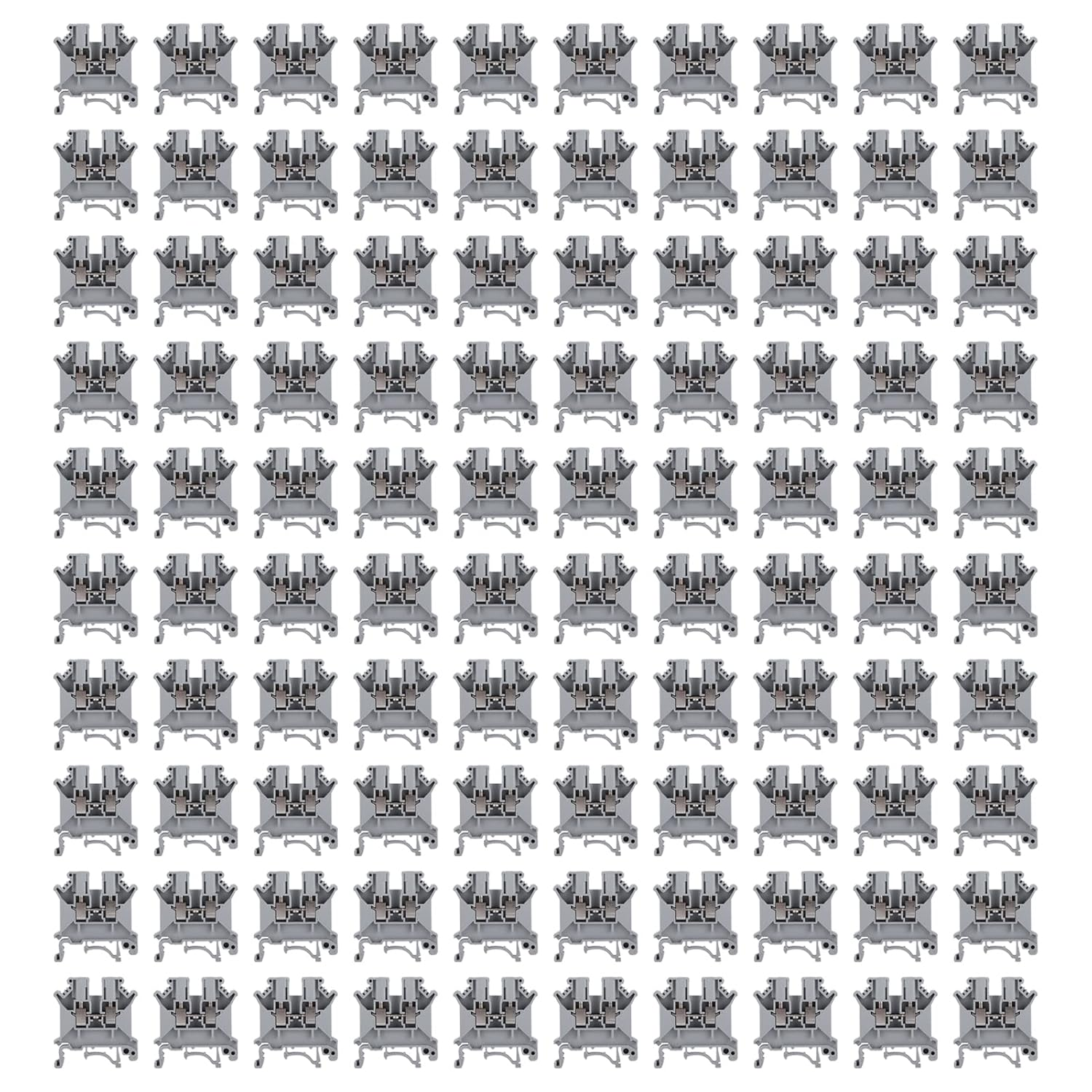 EVTSCAN 100Pcs 800V 32A High Current Screw Terminal Blocks, DIN Rail Mount, PA66 Housing with Copper Alloy Terminal, -20&deg;C to 140&deg;C, for Industrial Control Panel and Electrical Cabinet image number 5