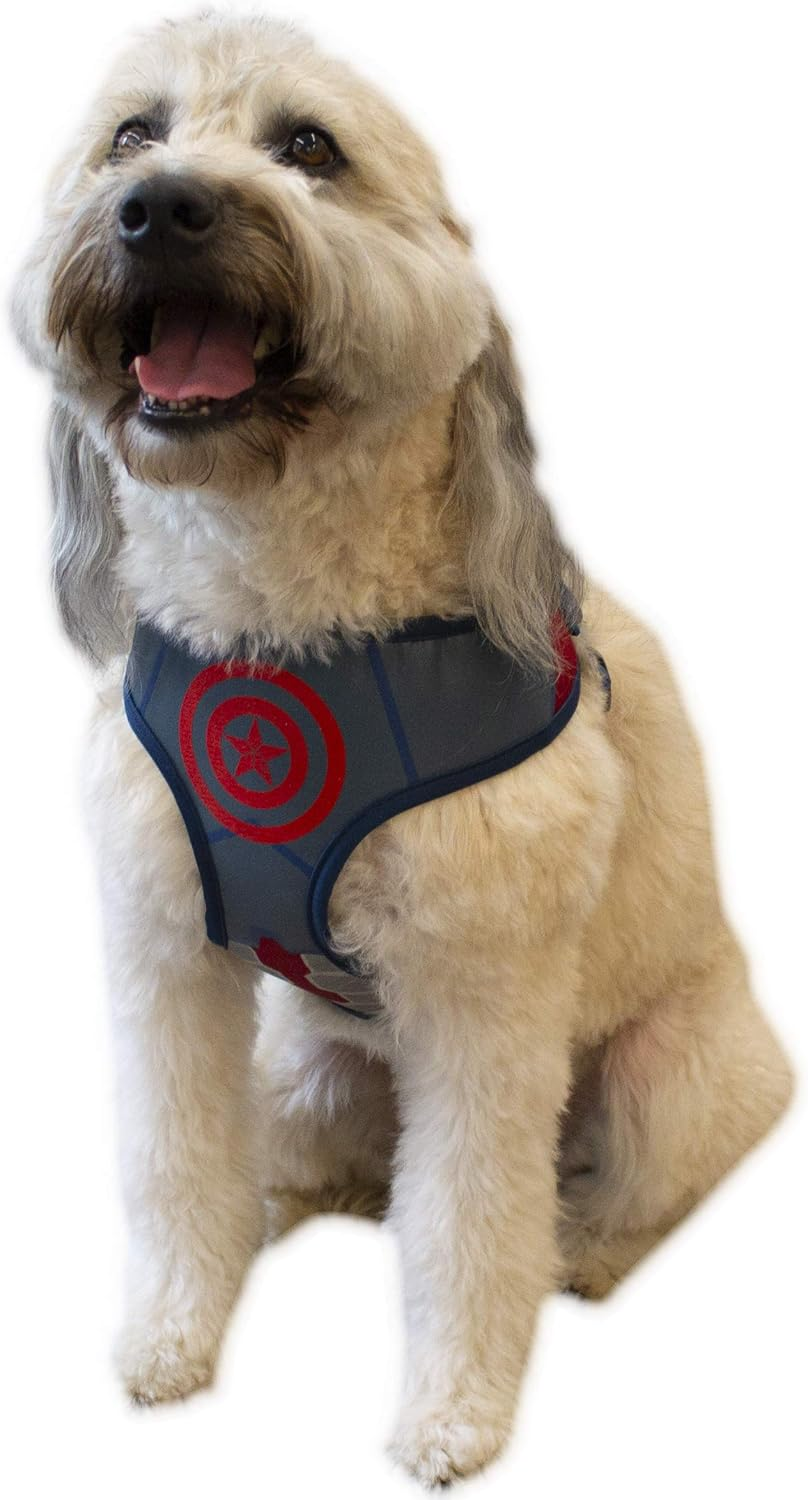 Marvel Comics Captain America Dog Harness, Small | Best Avengers Infinity War Harness for All Small Dogs image number 4
