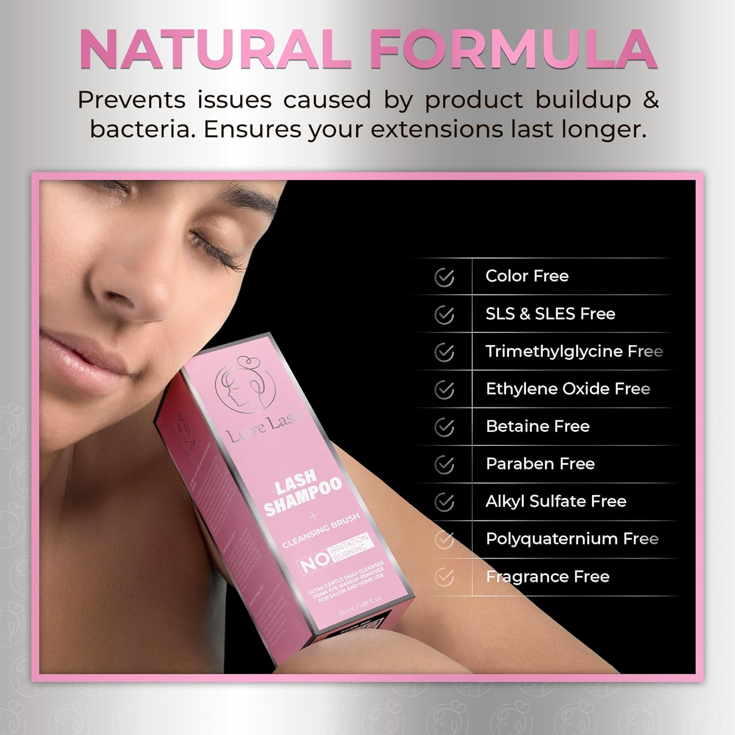 Eyelash Extensions Supplies Liore Lash (Shampoo + Brush)