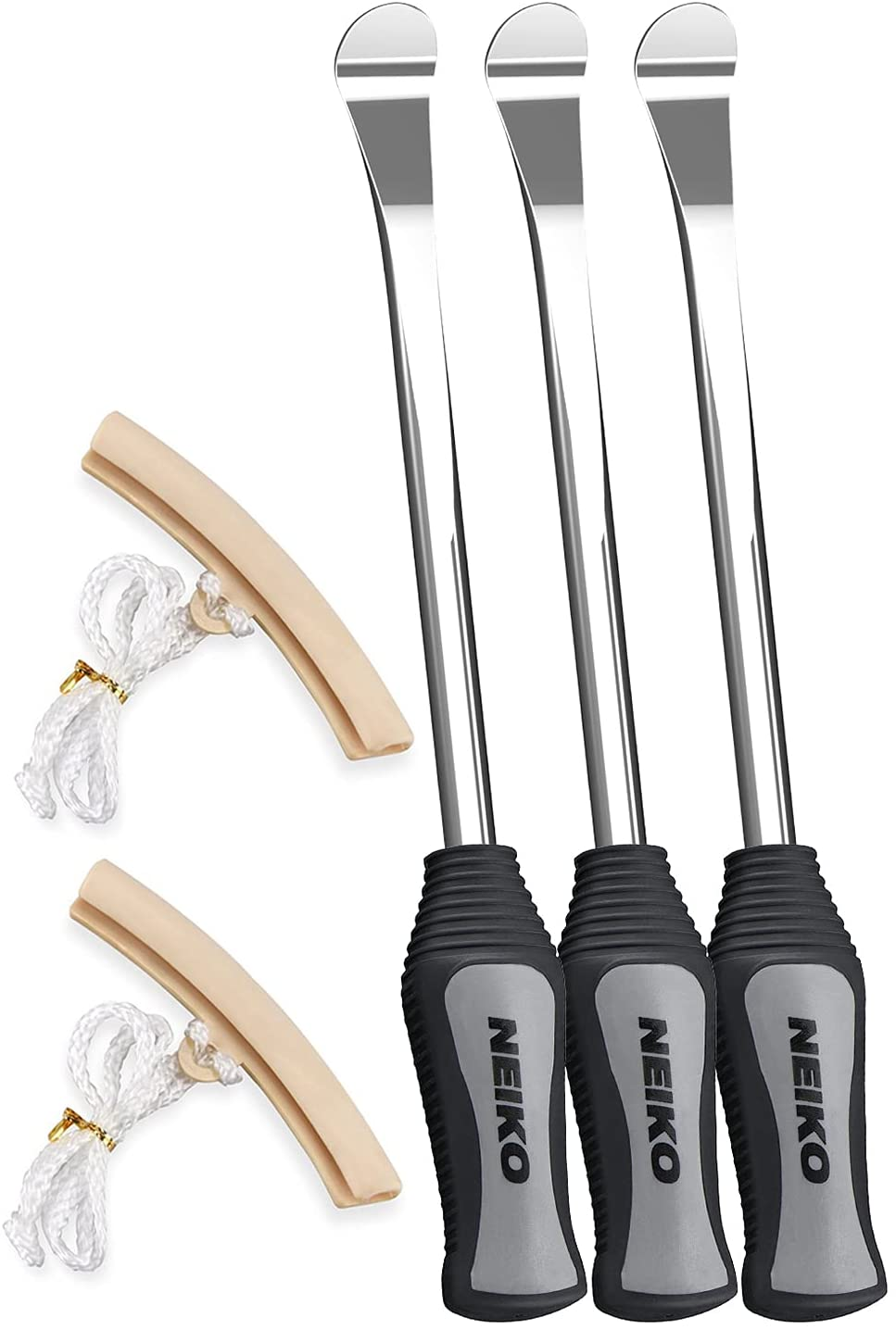 NEIKO 20601A 14.5&rdquo; Steel Tire Spoons Tool Set, Tire Tools Include 3 Piece Tire Spoons, 3 Piece Rim Protector, Valve Tool, 6 Piece Valve Cores, Motorcycle Tire Changer, Dirt Bike Tire Levers