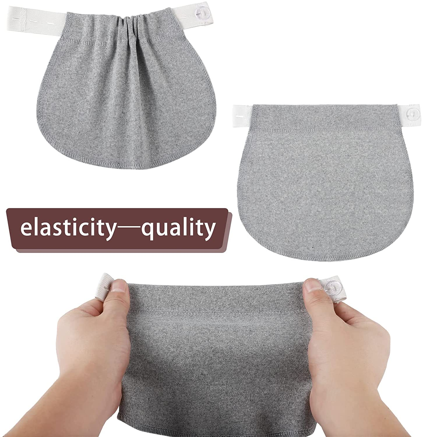 8 Pieces Adjustable Maternity Pants Extender Elastic Waistband Extender Adjustable Pant Button Extenders for Pregnancy Women Men Jeans Favors image number 3