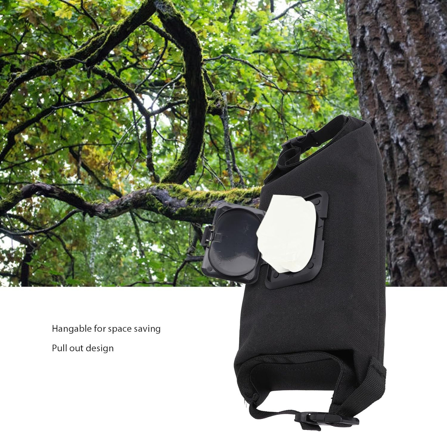 Wipes Dispenser, Reusable Travel Baby Wipes Dispenser, Portable Refillable Wipe Holder, Wet Wipe Bag, Large Capacity Wet Wipes Pouch for Camping, Car, Office (Black) - Black image number 2