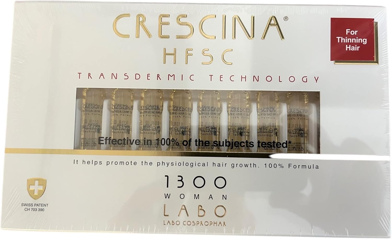 Crescina HFSC Hair Growth Treatment Thinned Hair Scalp for Woman 20 Vials (1300 - Severe Hair Loss) image number 6