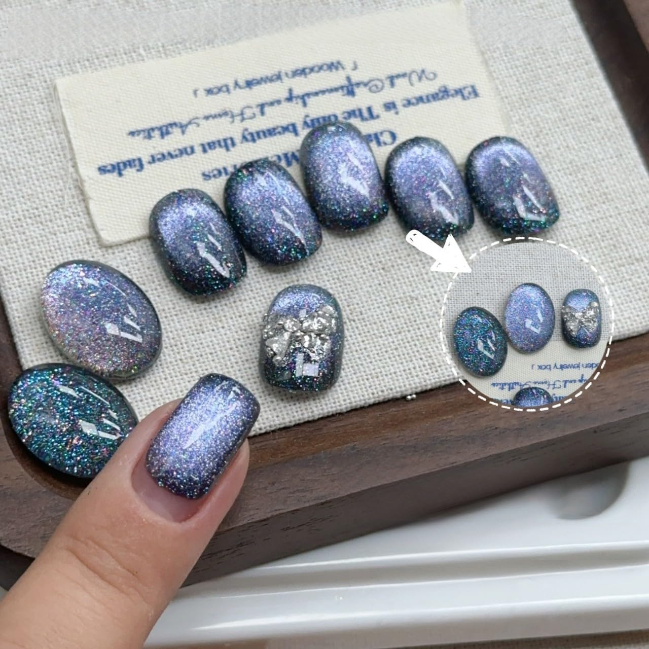 ADHERE Amber Stone Fairy Tale - 12Ml Cat Eye Gel Nail Polish 1Pc Gel Polish Soak off Holographic Magnetic Nail Polish for Nail Art Manicure Salon DIY at Home (Elixir)