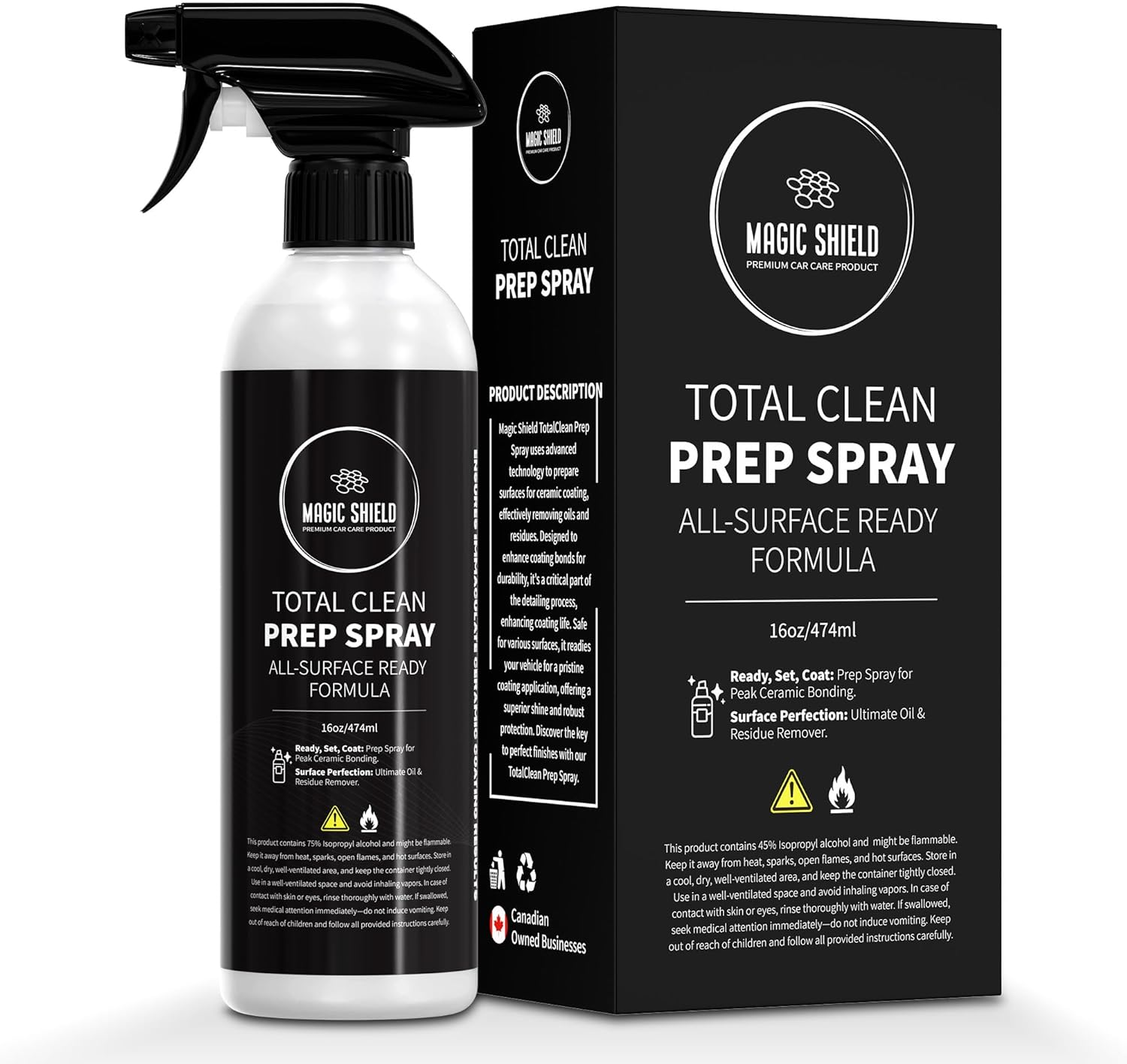 Prep Spray for Cars - 16Oz | Ideal for Ceramic Coating Prep, Wax & Grease Remover for Auto Detailing | Ultimate Surface Cleaner - Wash after Use image number 1