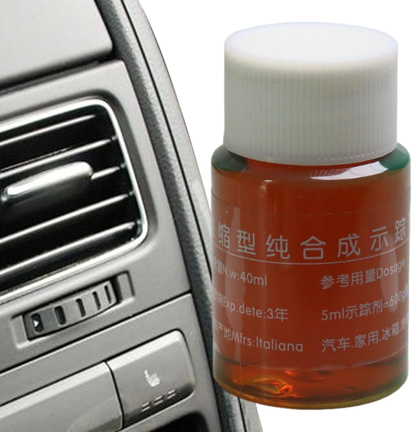 AC Leak Detector, 40Ml Fluorescent Leak Detector | Effective for Engine Coolant Dyes, Oil Spills, Automotive Hoses, Air Conditioners, Water Pumps image number 6