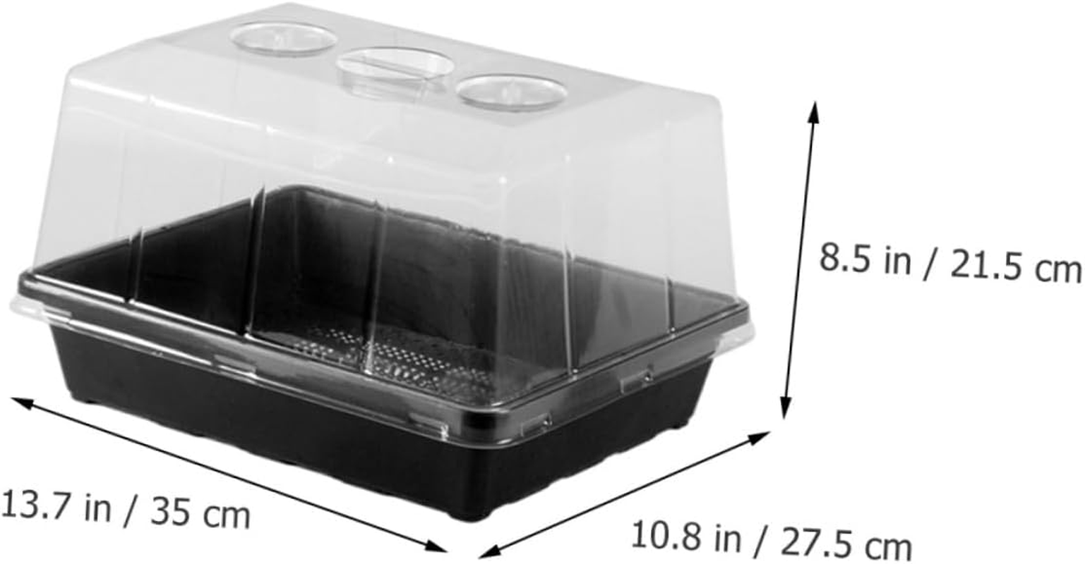 INOOMP 1Set Thick Trays for Starting Plants Indoor and Outdoor Nursery Supply Compact and Smooth Germination Flat Tray with Finish for Greenhouse Use